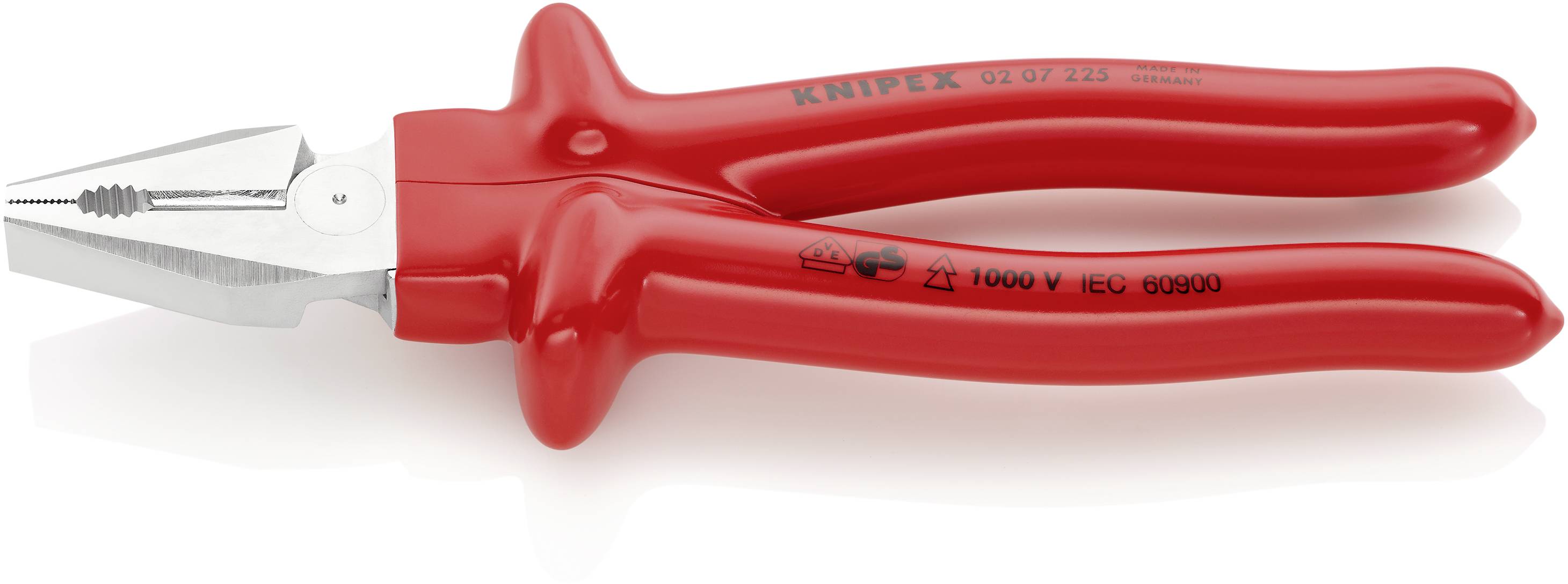 Knipex 02 07 225 Werkstatt Kraft-Kombizange 225 mm DIN ISO 5746