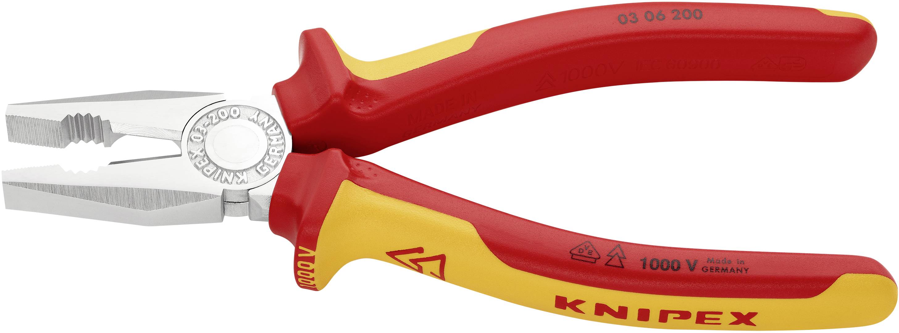 Knipex 03 06 200 VDE Kombizange 200 mm DIN ISO 5746, DIN EN 60900
