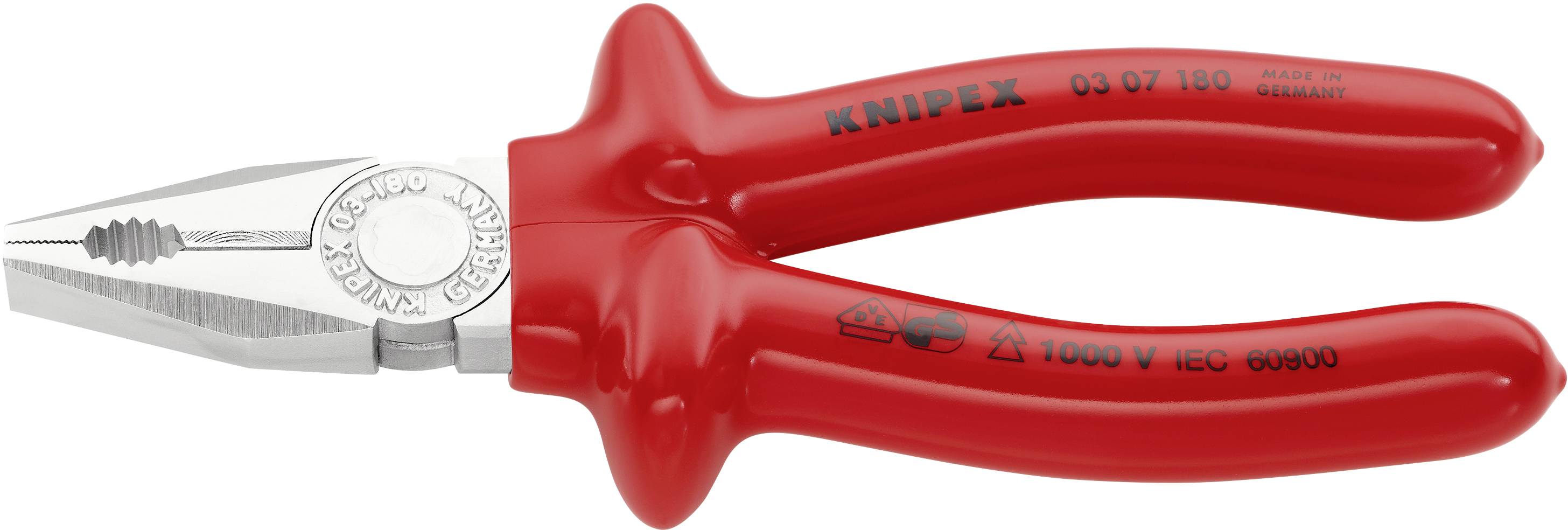 Knipex 03 07 180 VDE Kombizange 180mm DIN ISO 5746, DIN EN 60900