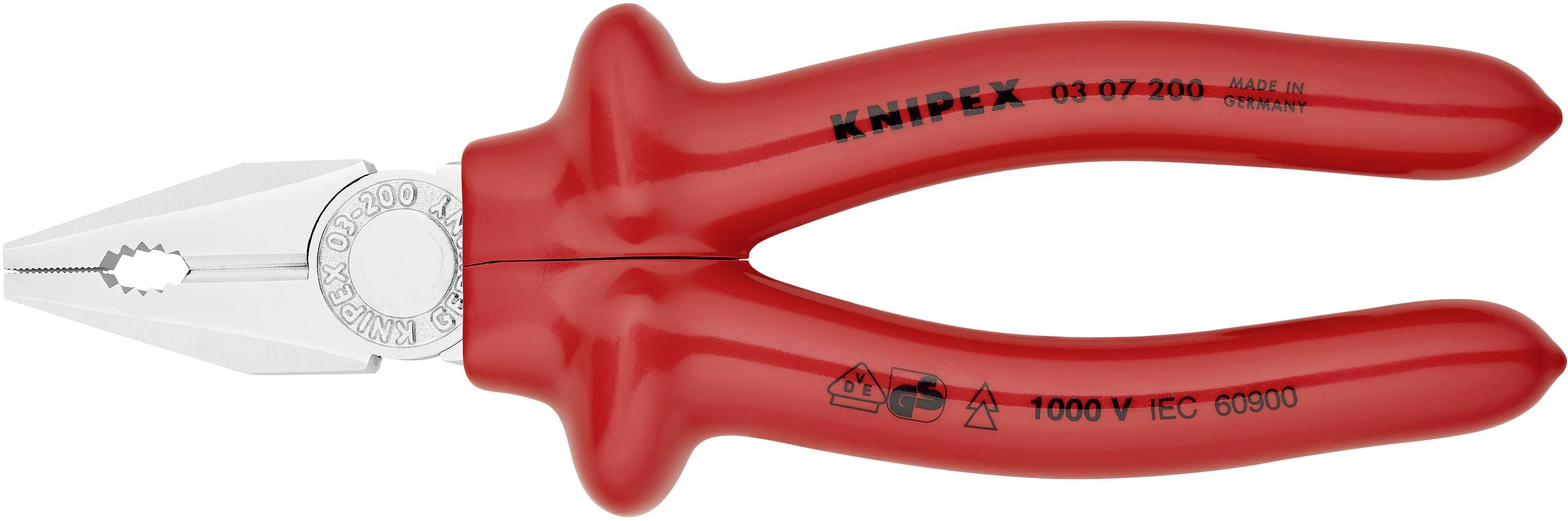 Knipex 03 07 200 VDE Kombizange 200mm DIN ISO 5746, DIN EN 60900