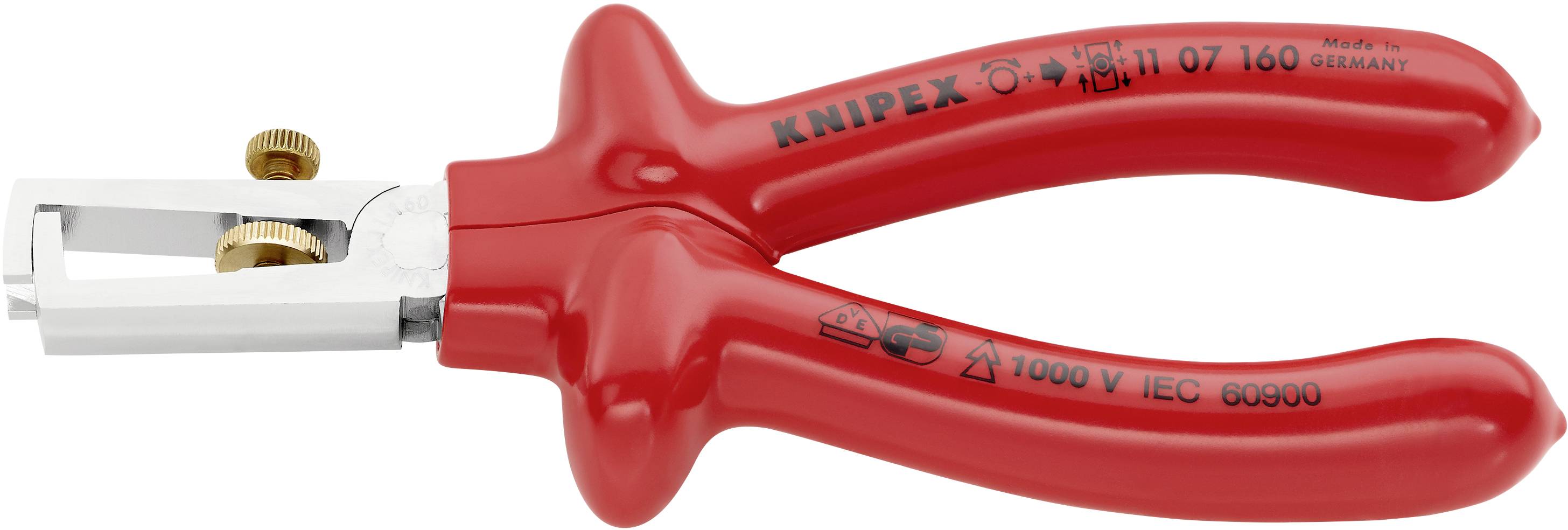 Knipex 11 07 160 11 07 160 VDE-Abisolierzange 10 mm² (max) 7 (max) 5 mm (max)