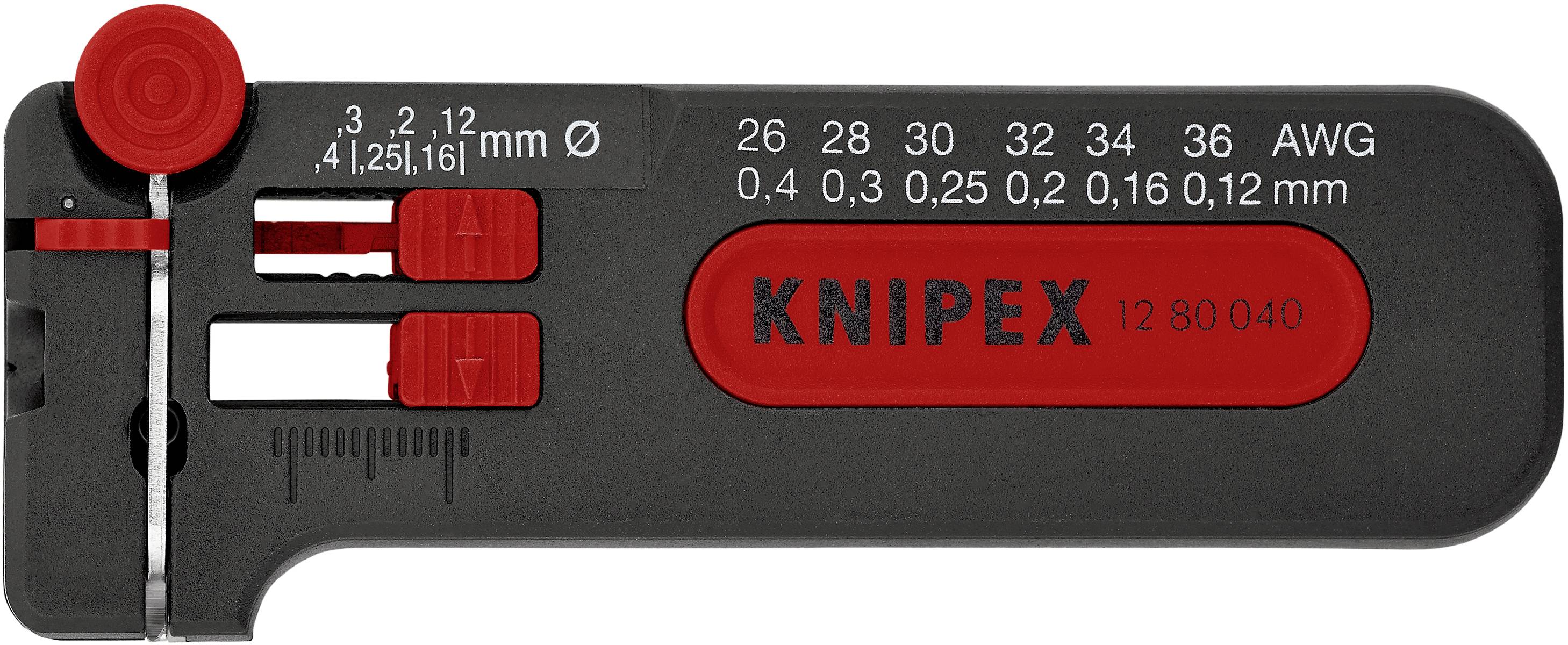 Knipex 12 80 040 SB Drahtabisolierer Geeignet für CU-Leiter 0.12 bis 0.4mm