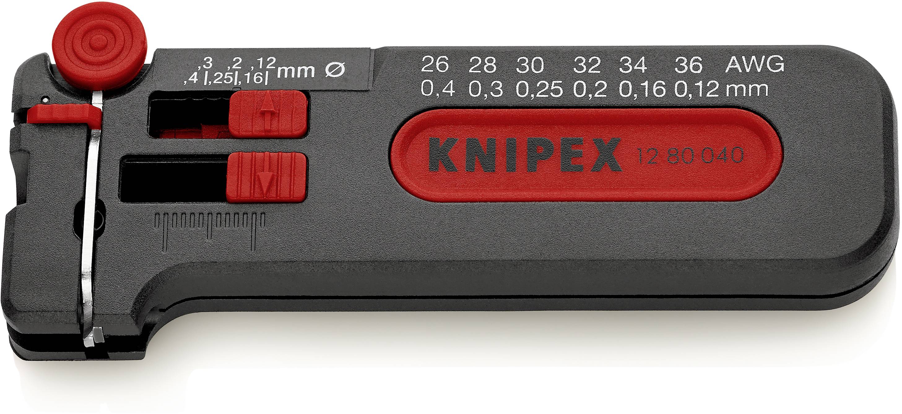 Knipex 12 80 040 SB Drahtabisolierer Geeignet für CU-Leiter 0.12 bis 0.4mm
