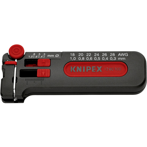 Knipex 12 80 100 SB Drahtabisolierer Geeignet für CU-Leiter 0.3 bis 1mm