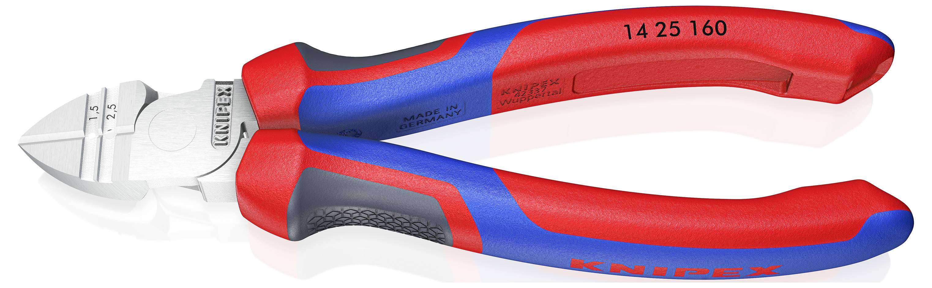 Knipex 14 25 160 Werkstatt Abisolier-Seitenschneider mit Facette 160mm