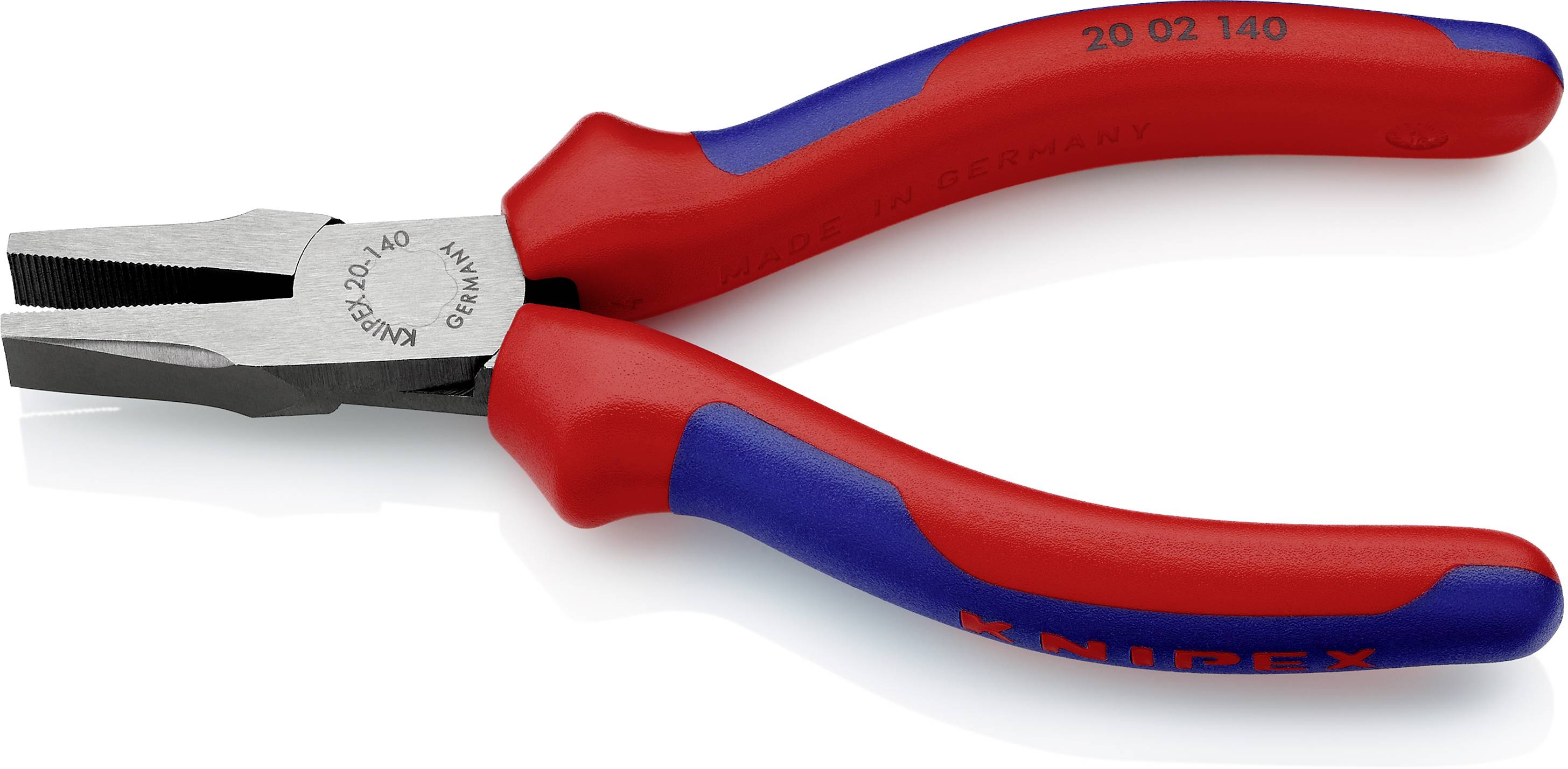 Knipex 20 02 140 Werkstatt Flachzange Gerade Chrom-Vanadium Elektrostahl 140mm