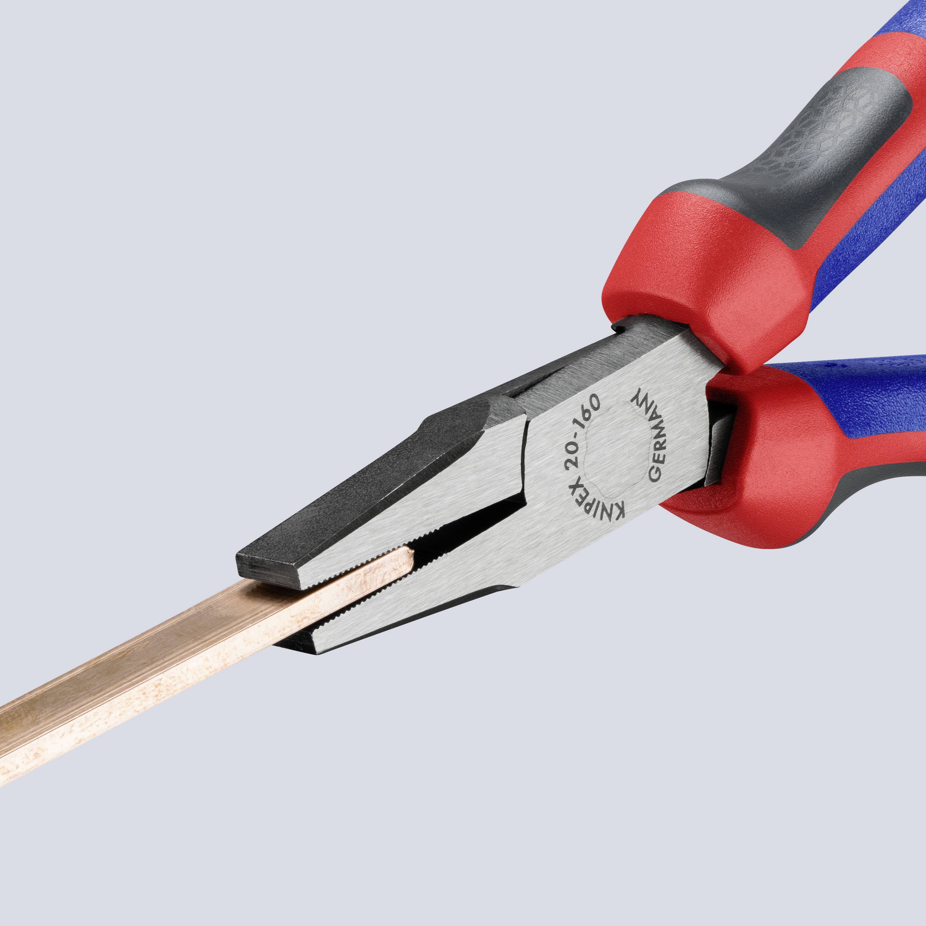 Knipex 20 02 160 Werkstatt Flachzange Gerade Chrom-Vanadium Elektrostahl 160 mm