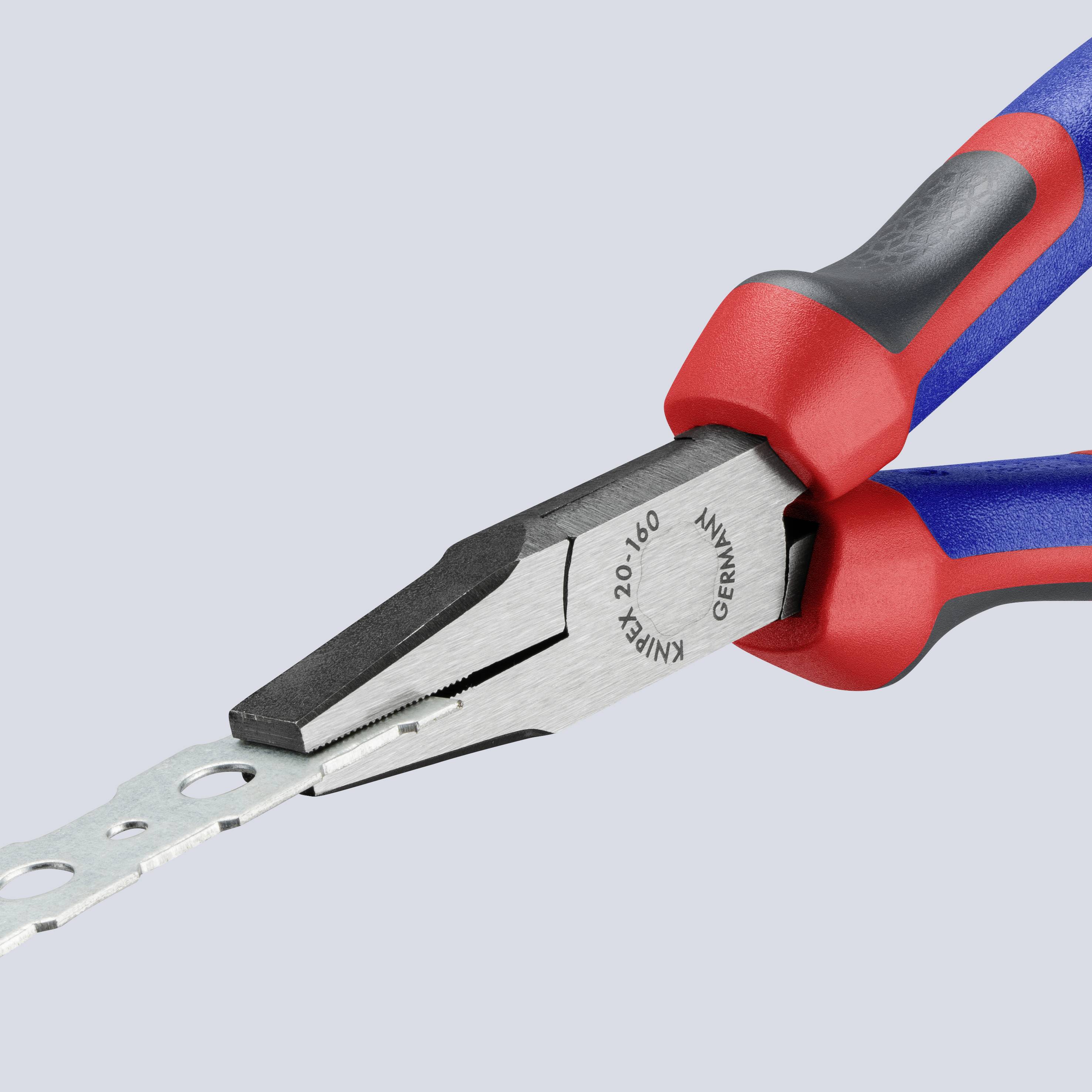 Knipex 20 02 160 Werkstatt Flachzange Gerade Chrom-Vanadium Elektrostahl 160 mm