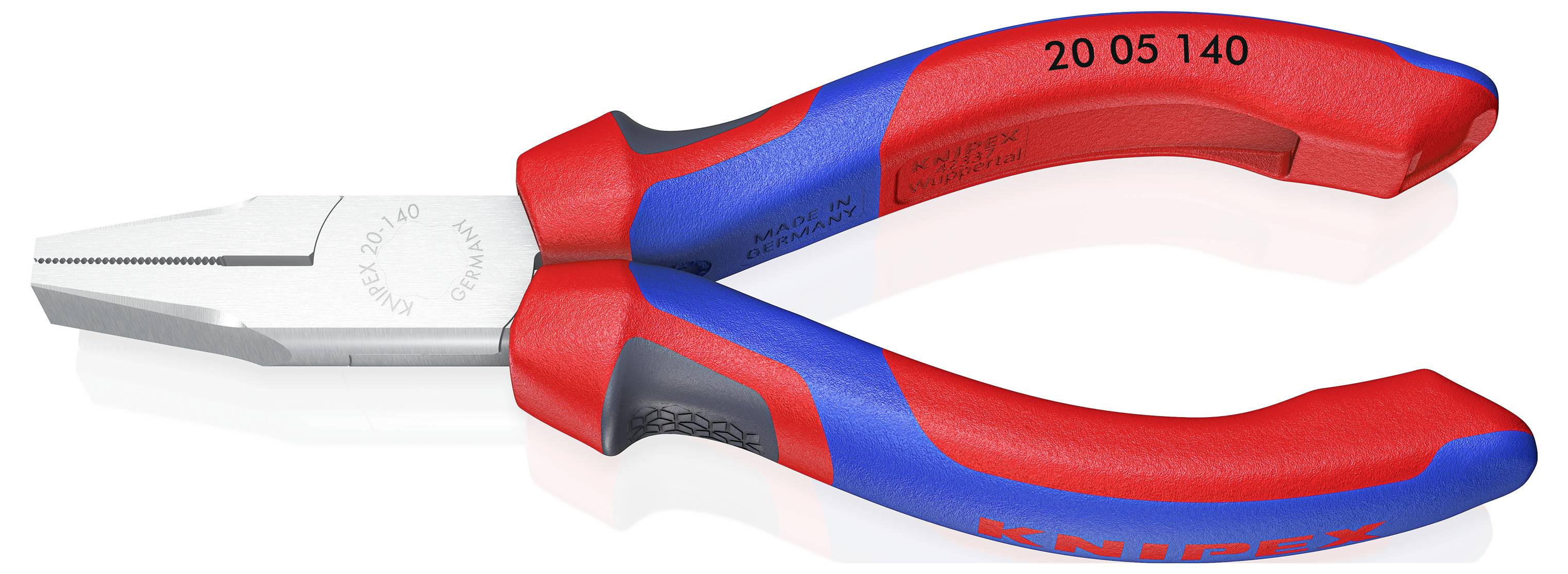 Knipex 20 05 140 Werkstatt Flachzange Gerade Chrom-Vanadium Elektrostahl 140 mm