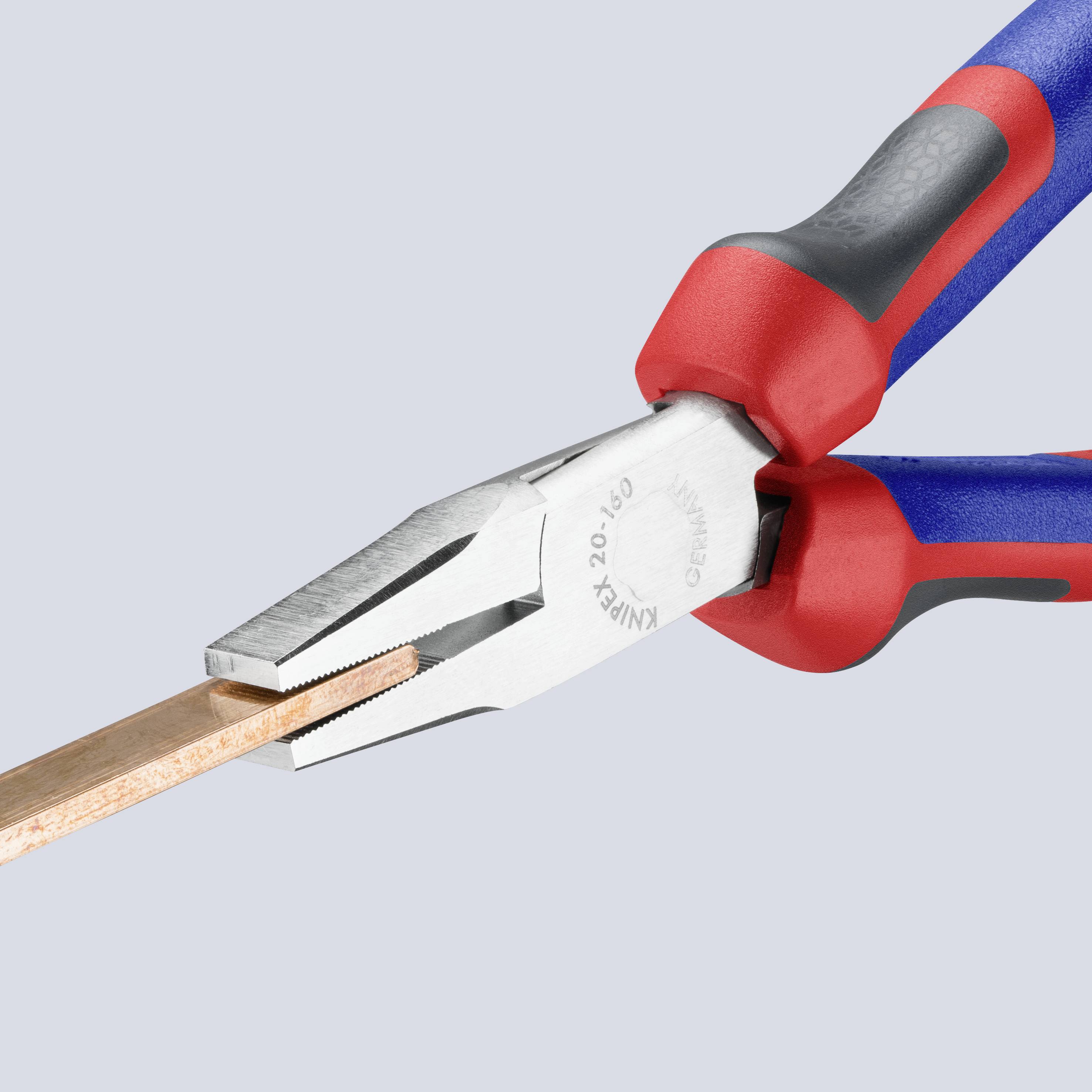 Knipex 20 05 160 Werkstatt Flachzange Gerade Chrom-Vanadium Elektrostahl 160 mm