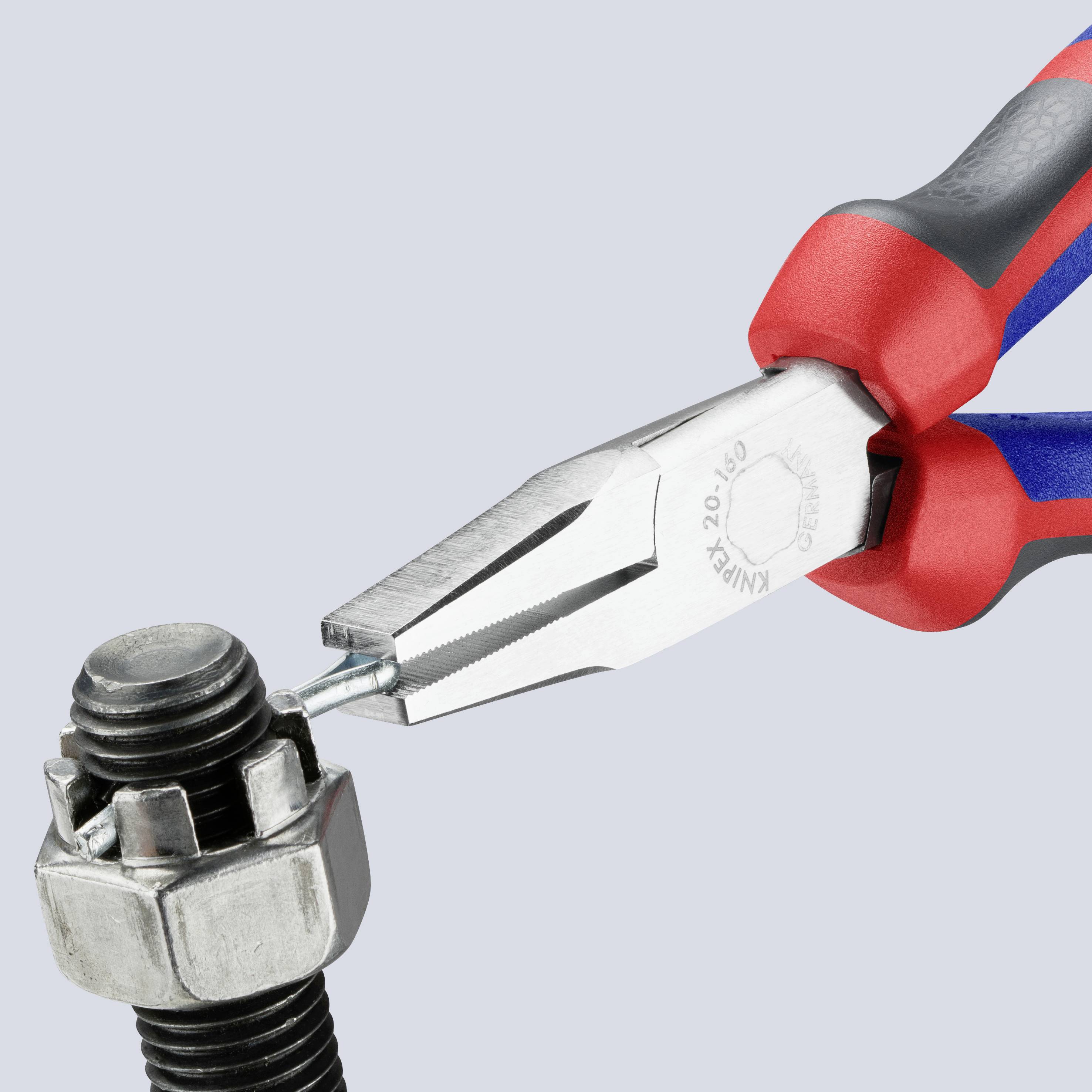 Knipex 20 05 160 Werkstatt Flachzange Gerade Chrom-Vanadium Elektrostahl 160 mm