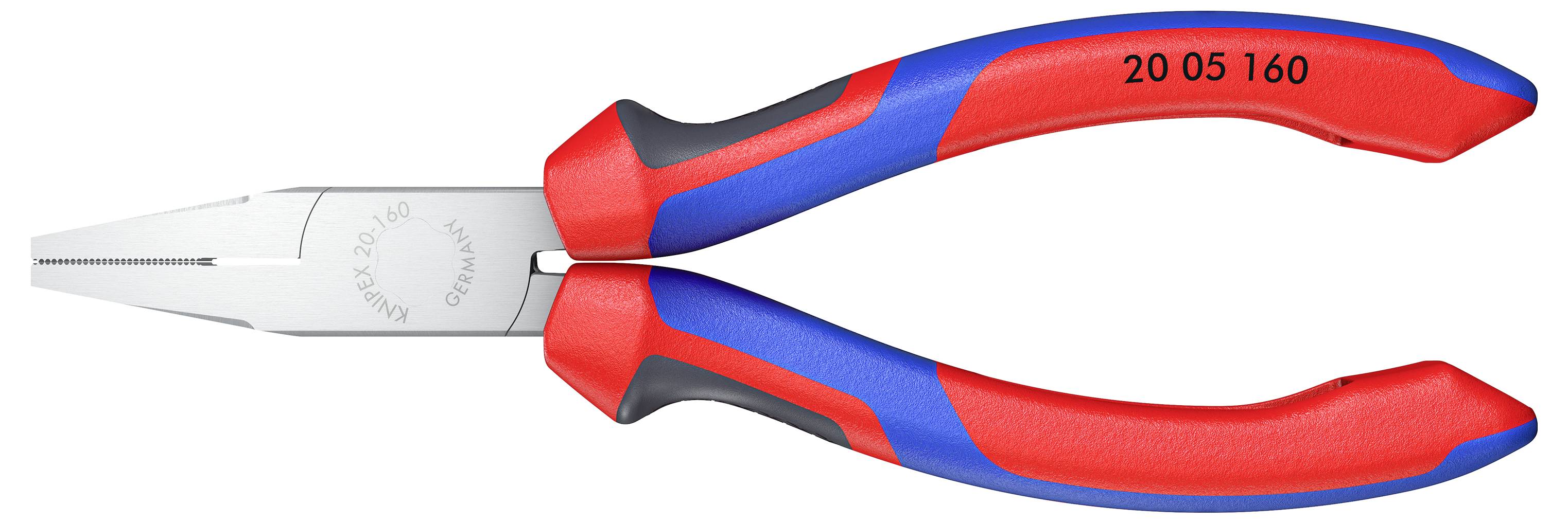 Knipex 20 05 160 Werkstatt Flachzange Gerade Chrom-Vanadium Elektrostahl 160 mm