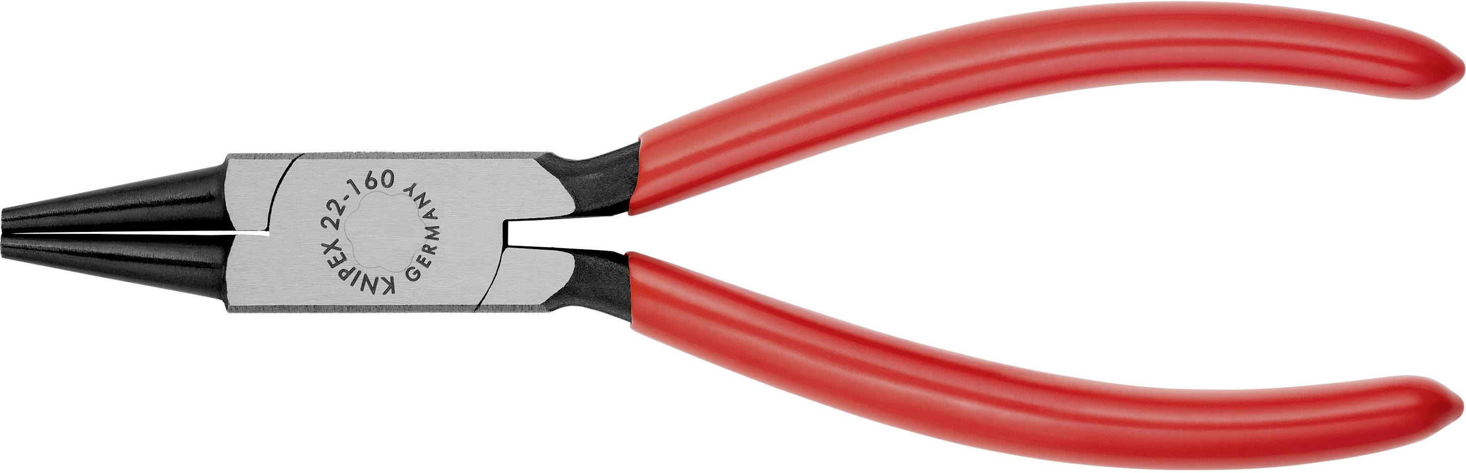 Knipex 22 01 160 Elektronik- u. Feinmechanik Rundzange Gerade Chrom-Vanadium Elektrostahl 160mm