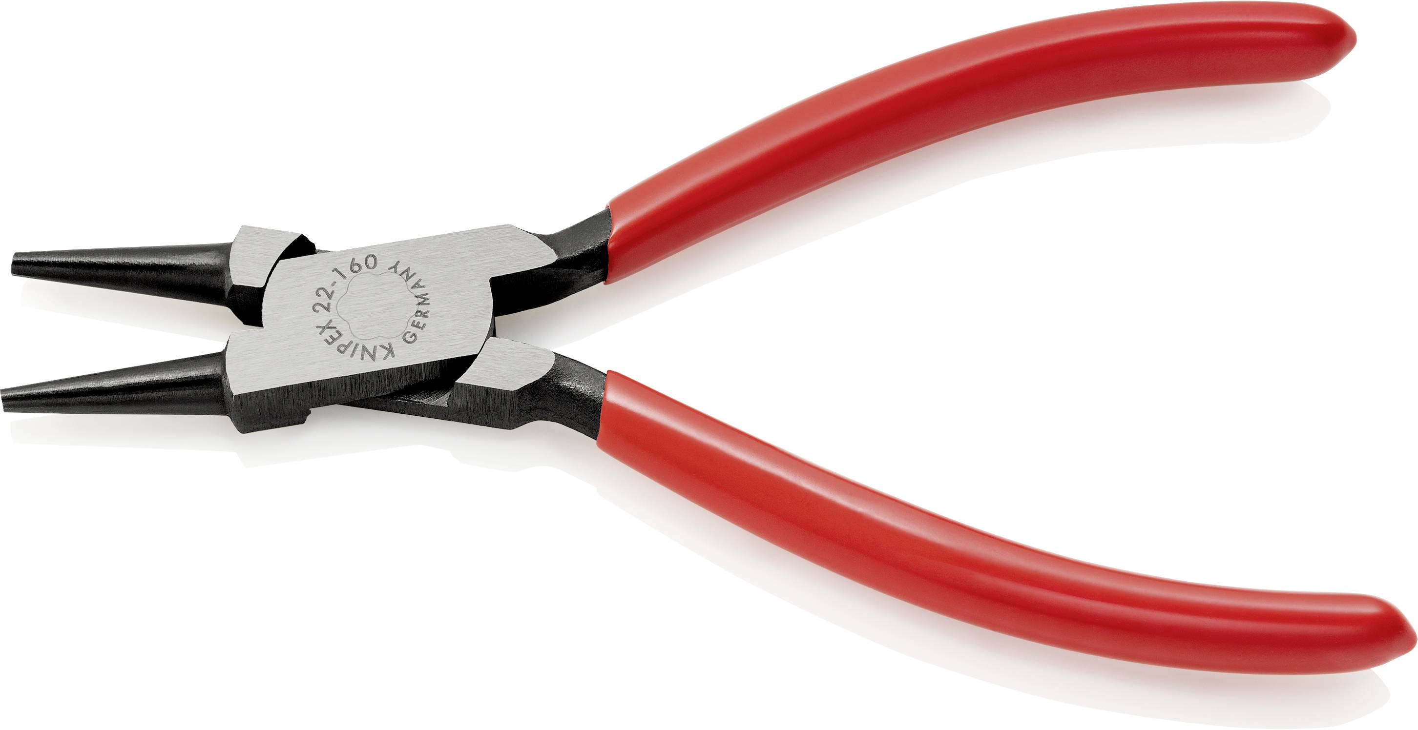 Knipex 22 01 160 Elektronik- u. Feinmechanik Rundzange Gerade Chrom-Vanadium Elektrostahl 160mm