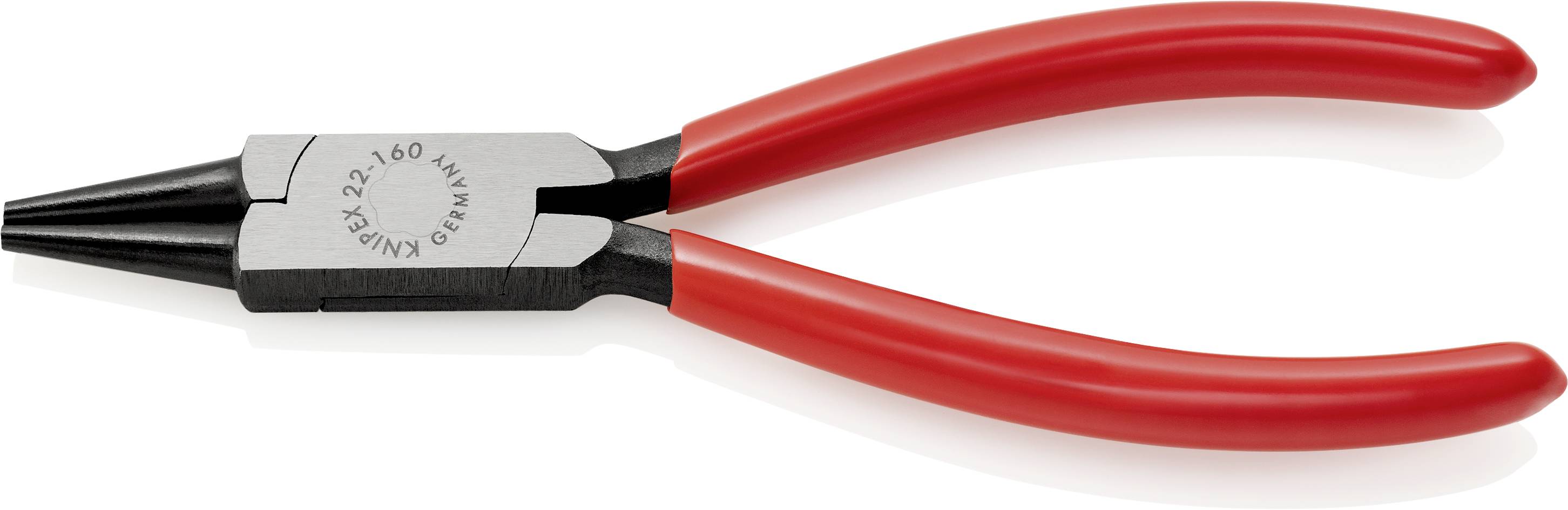 Knipex 22 01 160 Elektronik- u. Feinmechanik Rundzange Gerade Chrom-Vanadium Elektrostahl 160mm