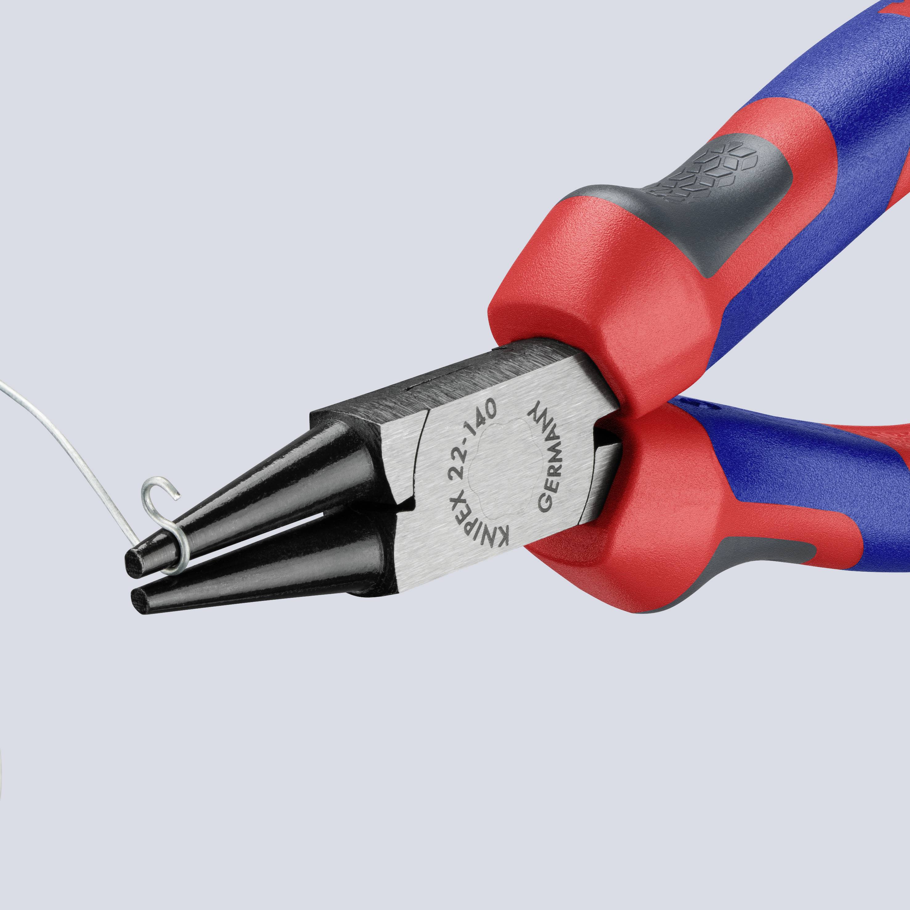 Knipex 22 02 140 Werkstatt Rundzange Gerade Chrom-Vanadium Elektrostahl 140 mm