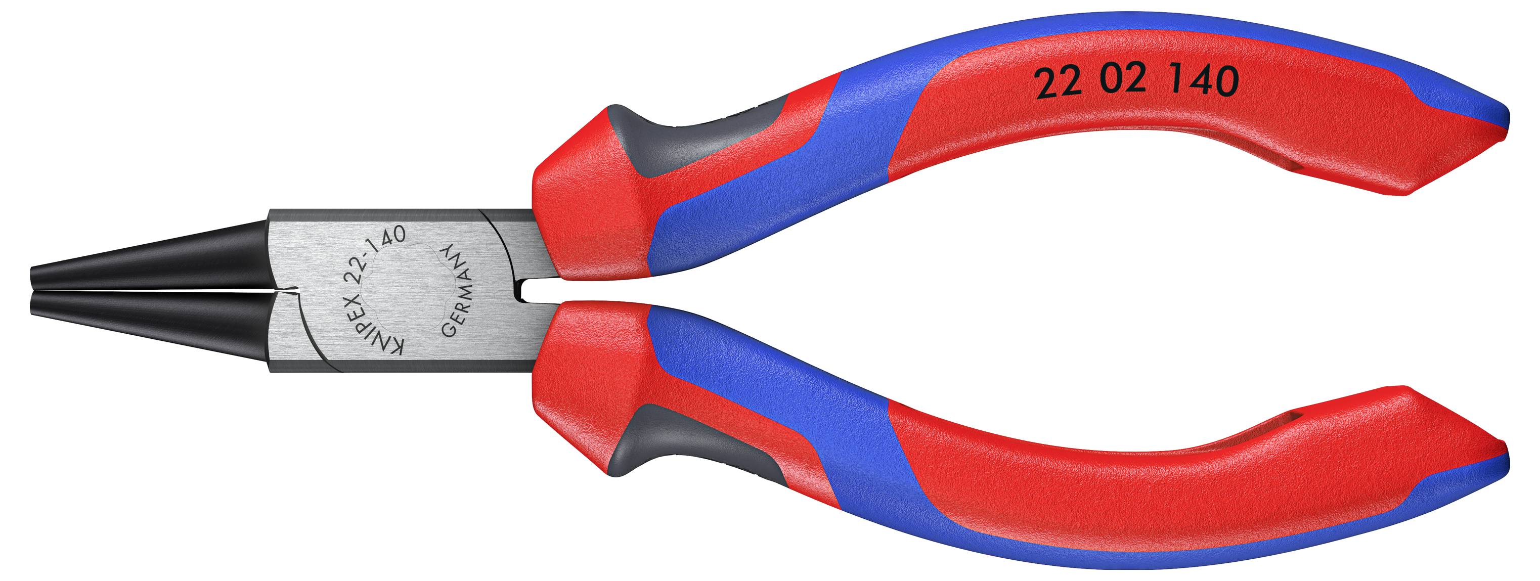 Knipex 22 02 140 Werkstatt Rundzange Gerade Chrom-Vanadium Elektrostahl 140mm