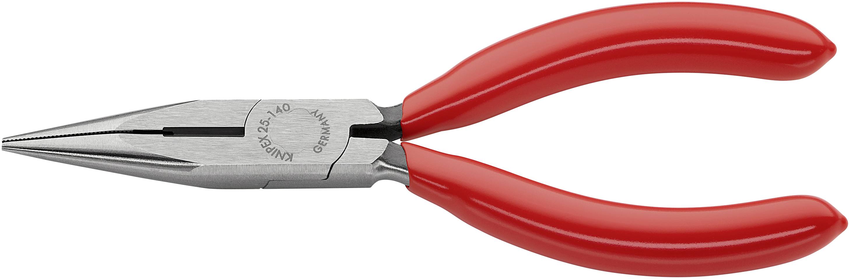 Knipex 25 01 140 Elektronik- u. Feinmechanik Flachrundzange Gerade Vanadium Elektrostahl 140mm