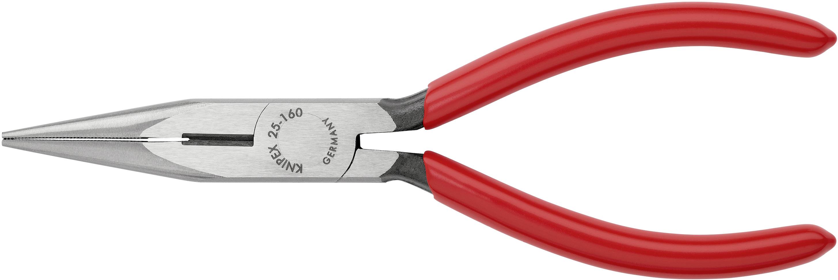 Knipex 25 01 160 Elektronik- u. Feinmechanik Flachrundzange Gerade Vanadium Elektrostahl 160 mm