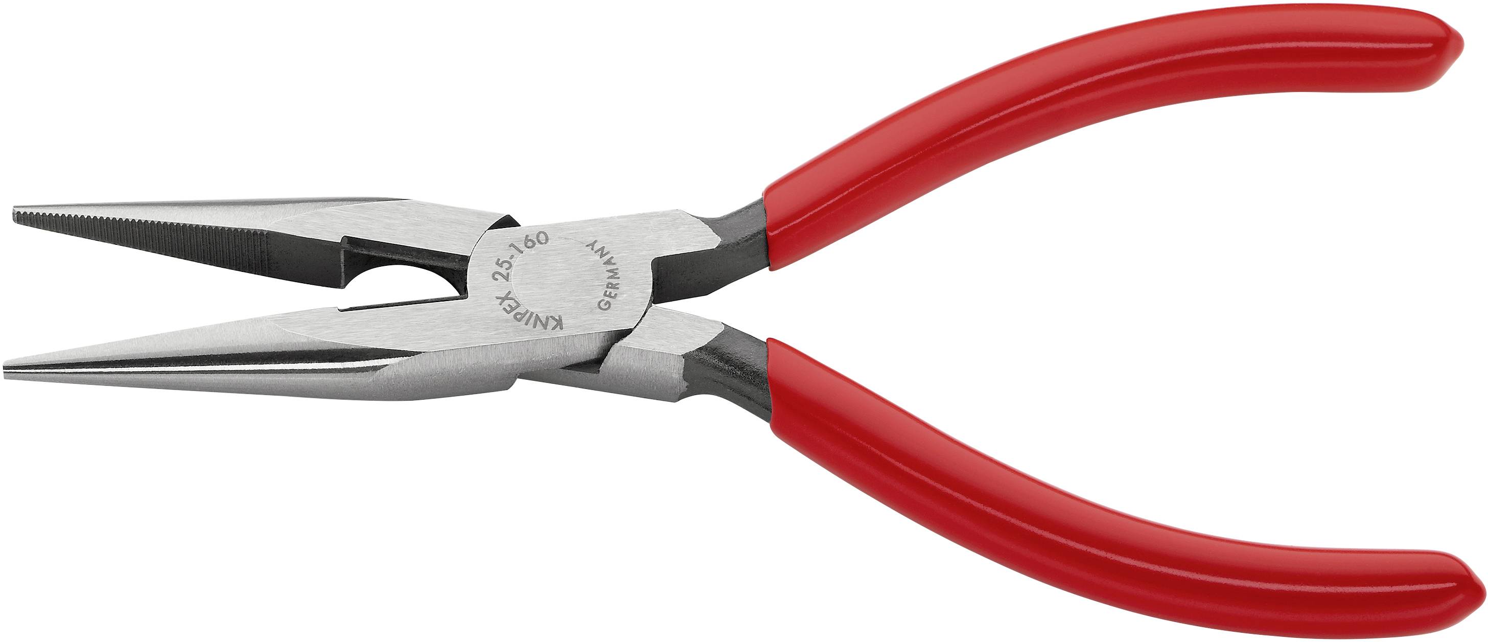 Knipex 25 01 160 Elektronik- u. Feinmechanik Flachrundzange Gerade Vanadium Elektrostahl 160 mm