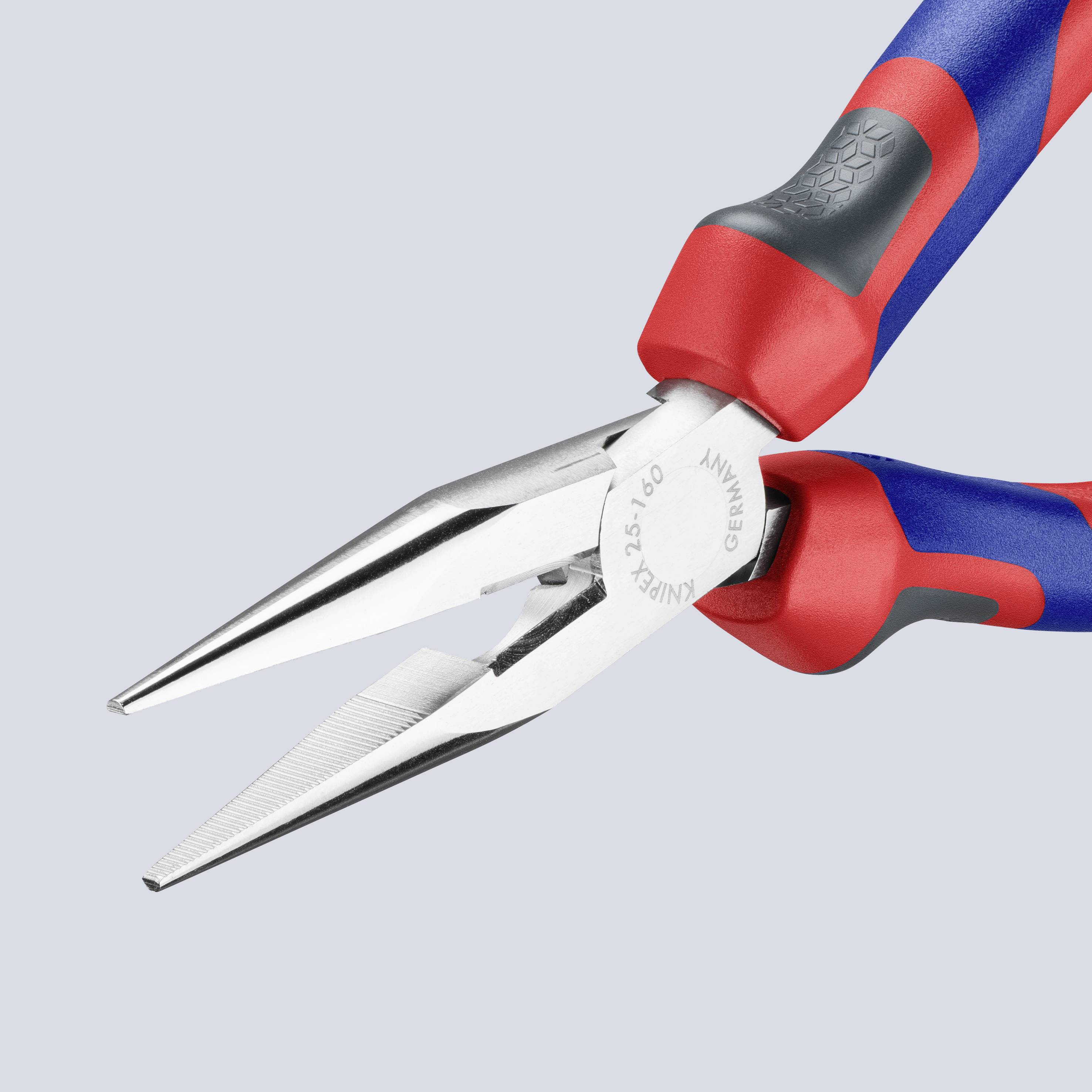 Knipex 25 05 160 Elektronik- u. Feinmechanik Flachrundzange Gerade Vanadium Elektrostahl 160mm
