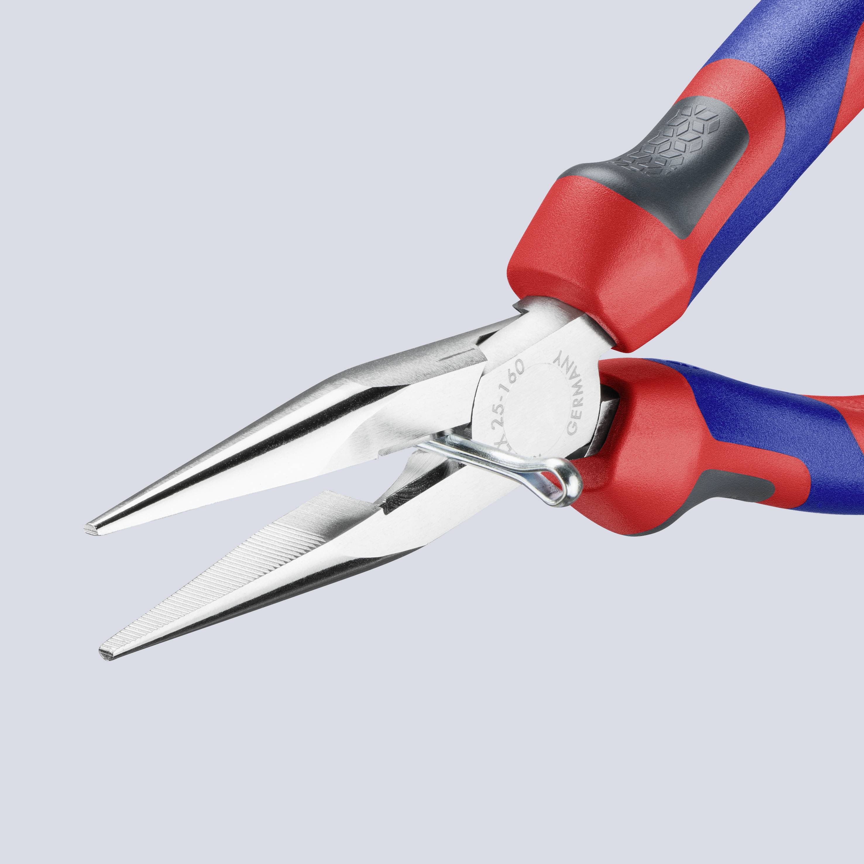 Knipex 25 05 160 Elektronik- u. Feinmechanik Flachrundzange Gerade Vanadium Elektrostahl 160 mm