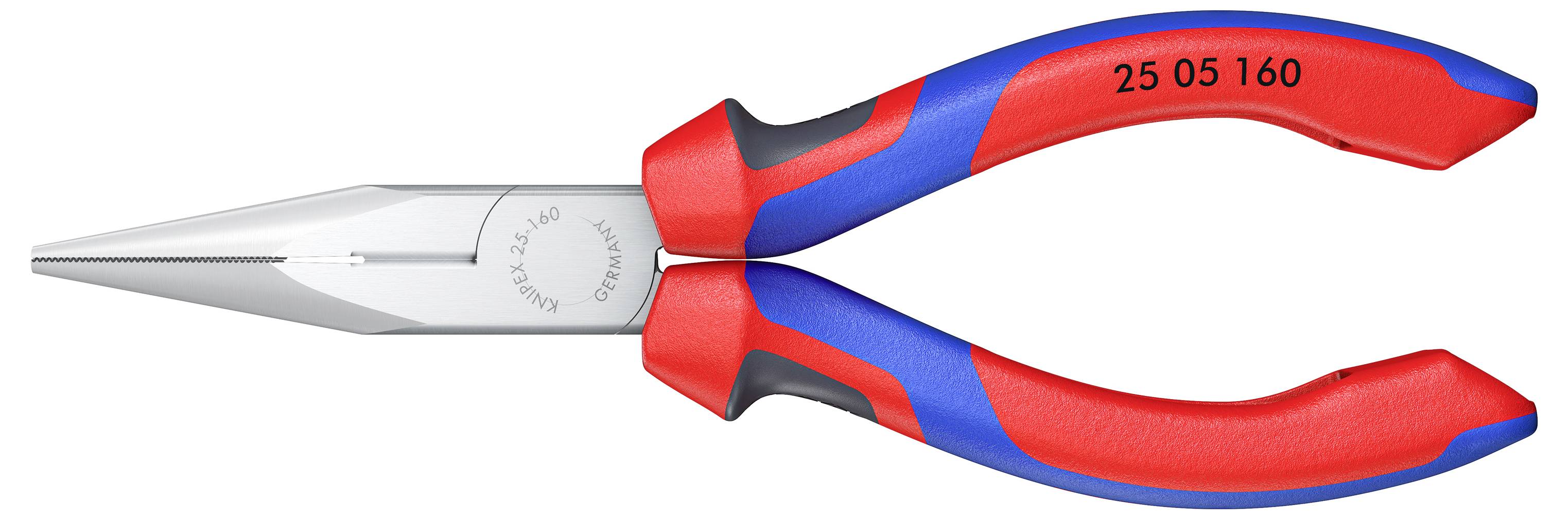 Knipex 25 05 160 Elektronik- u. Feinmechanik Flachrundzange Gerade Vanadium Elektrostahl 160mm