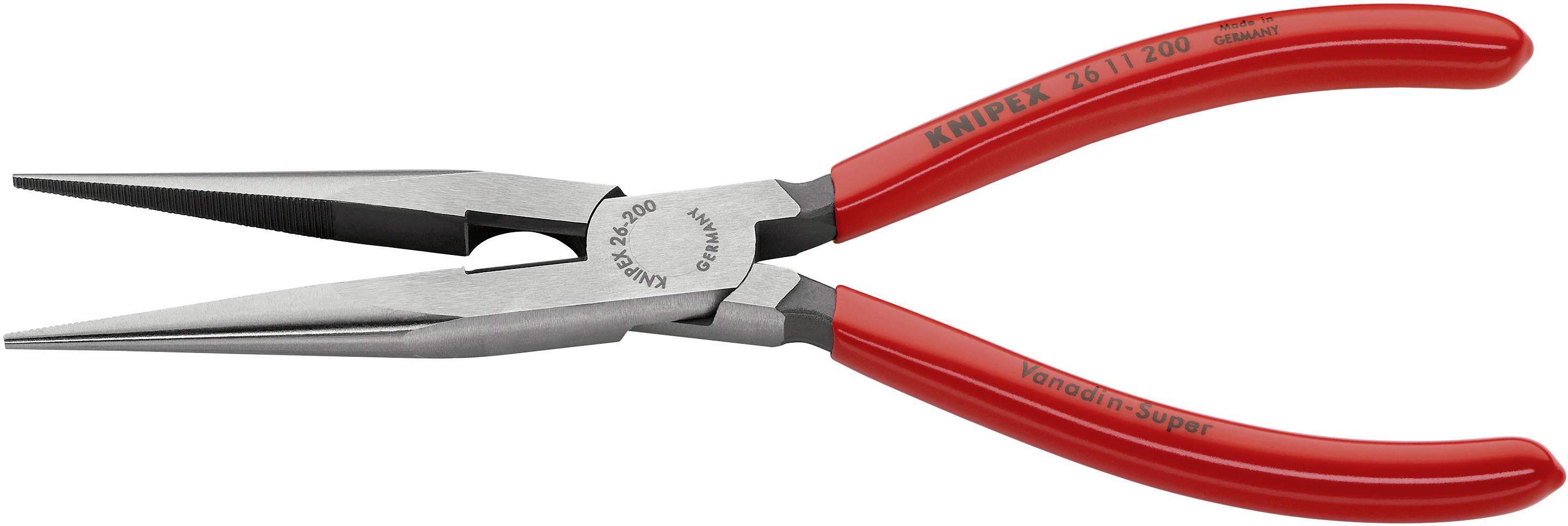 Knipex 26 11 200 Elektronik- u. Feinmechanik Flachrundzange Gerade Vanadium Elektrostahl 200 mm