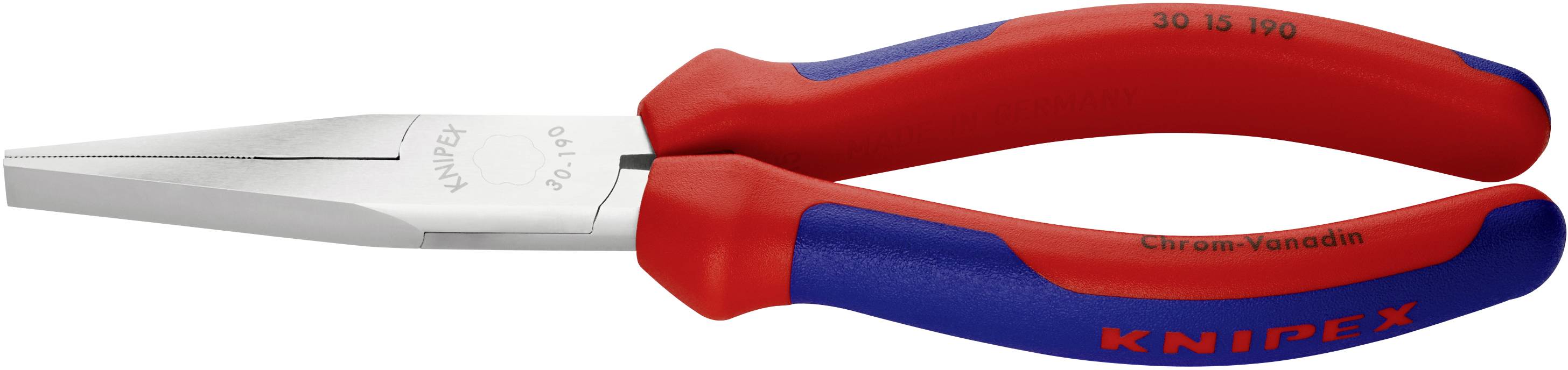 Knipex 30 15 190 Elektronik- u. Feinmechanik Flachzange Gerade Chrom-Vanadium Elektrostahl 190mm