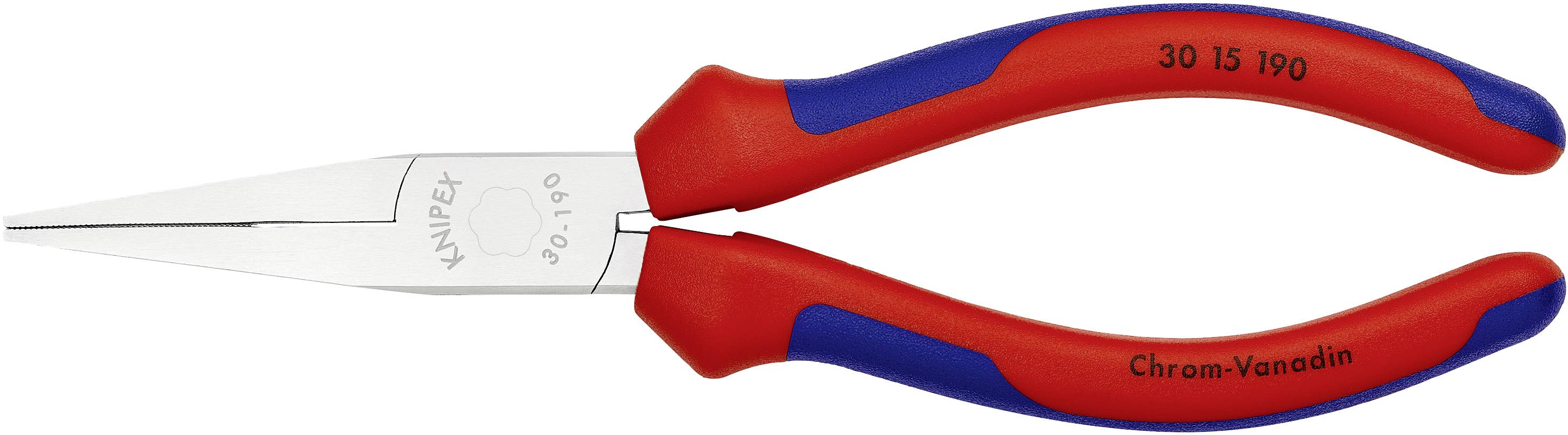 Knipex 30 15 190 Elektronik- u. Feinmechanik Flachzange Gerade Chrom-Vanadium Elektrostahl 190mm