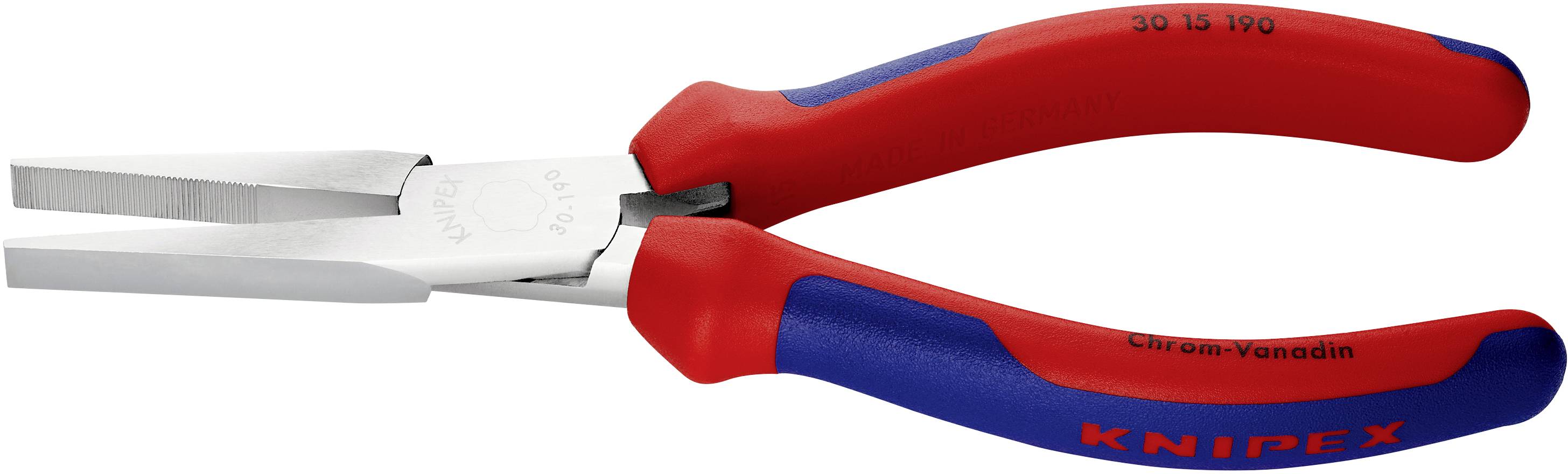 Knipex 30 15 190 Elektronik- u. Feinmechanik Flachzange Gerade Chrom-Vanadium Elektrostahl 190mm