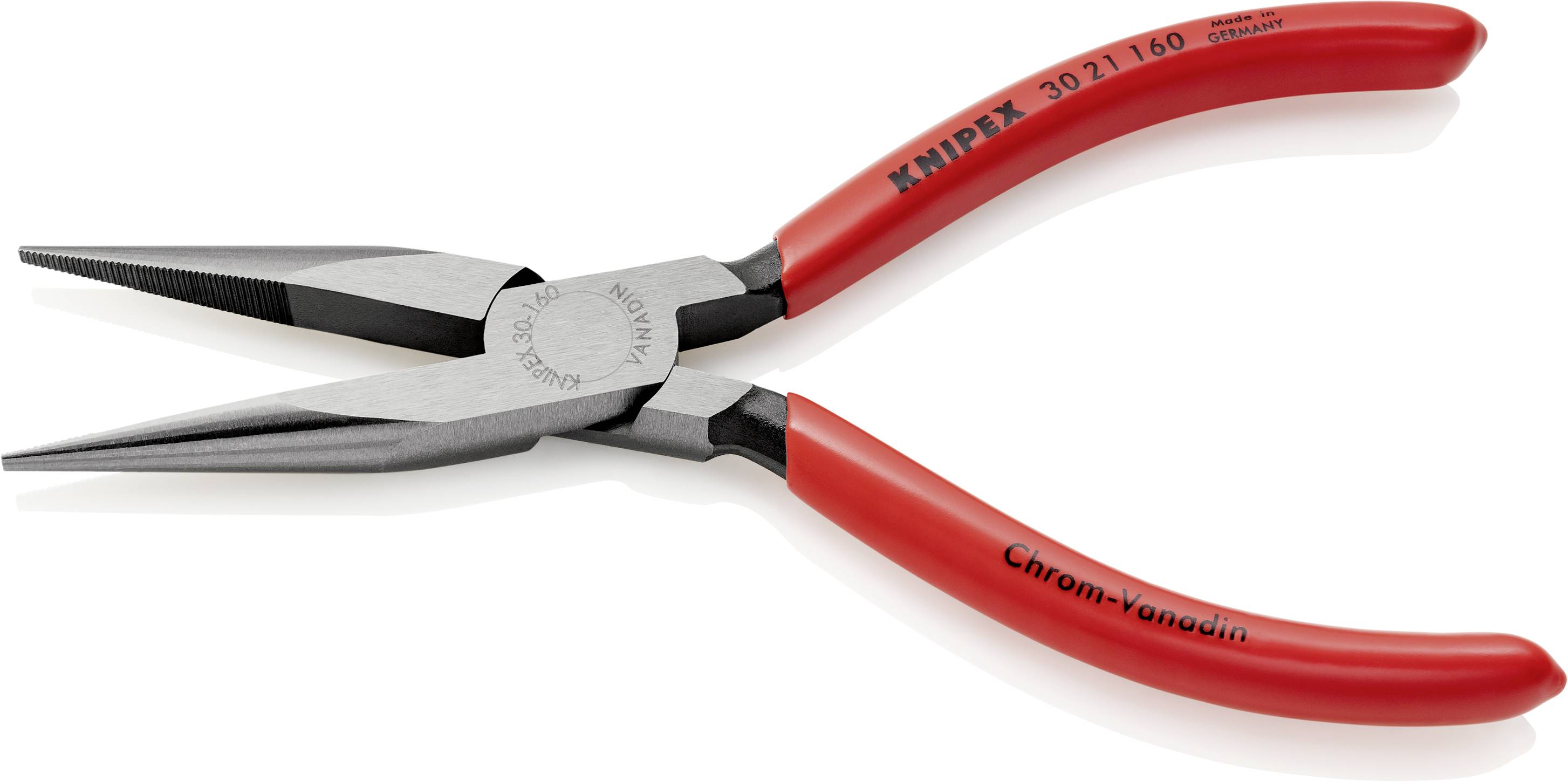 Knipex 30 21 160 Elektronik- u. Feinmechanik Flachrundzange Gerade Chrom-Vanadium Elektrostahl 160