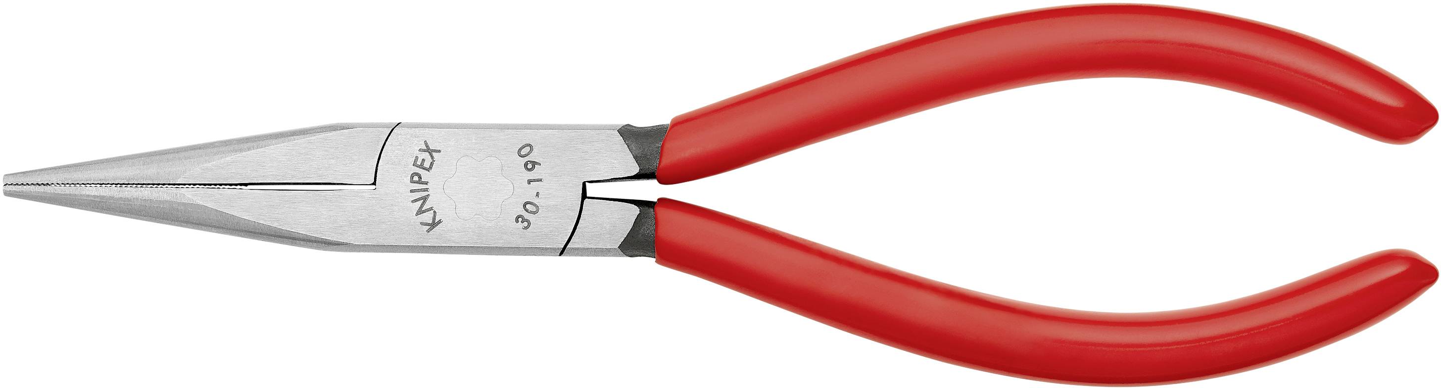 Knipex 30 21 190 Elektronik- u. Feinmechanik Flachrundzange Gerade Chrom-Vanadium Elektrostahl 190