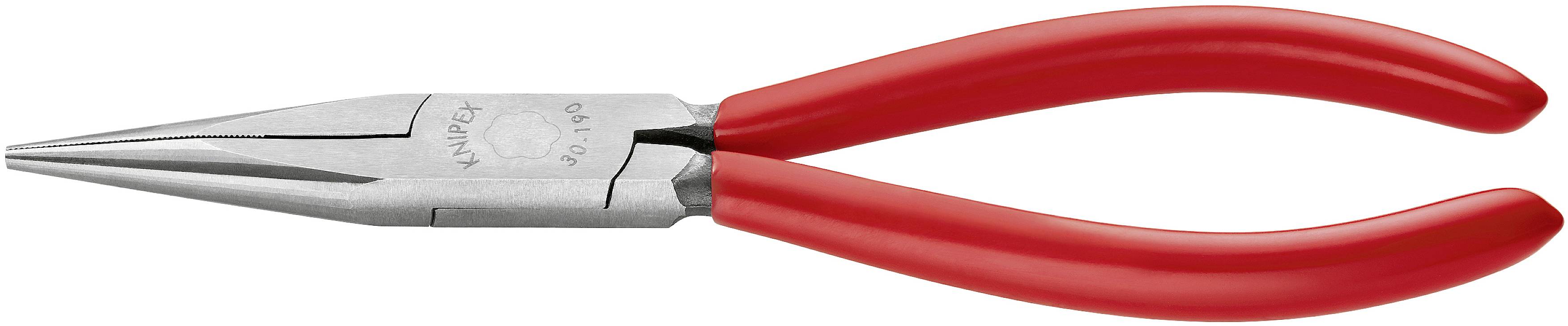 Knipex 30 21 190 Elektronik- u. Feinmechanik Flachrundzange Gerade Chrom-Vanadium Elektrostahl 190mm