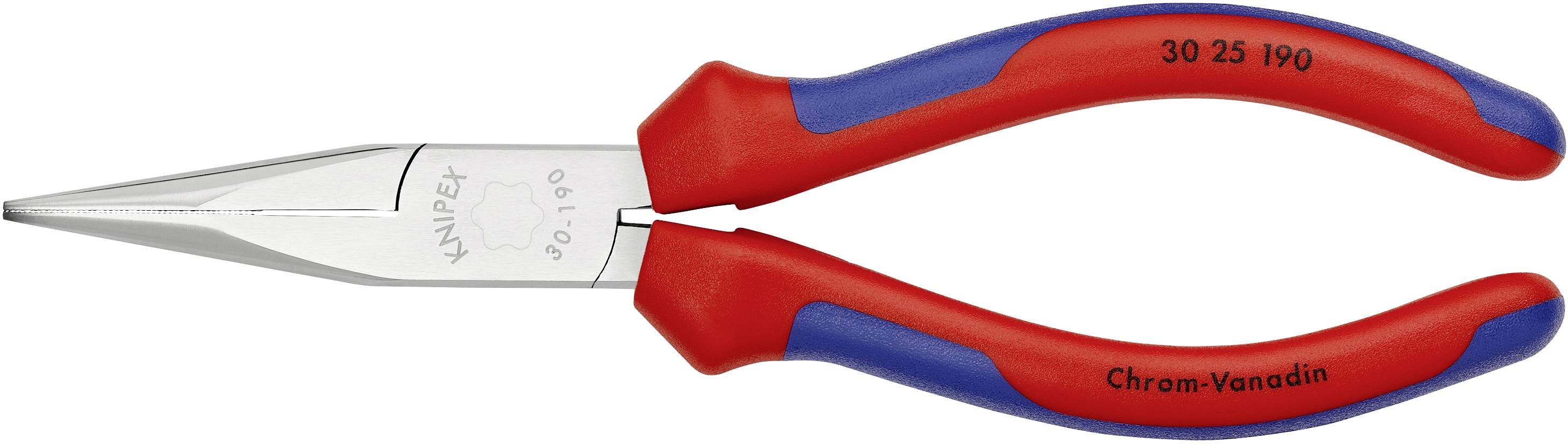 Knipex 30 25 190 Werkstatt Flachrundzange Gerade Chrom-Vanadium Elektrostahl 190mm