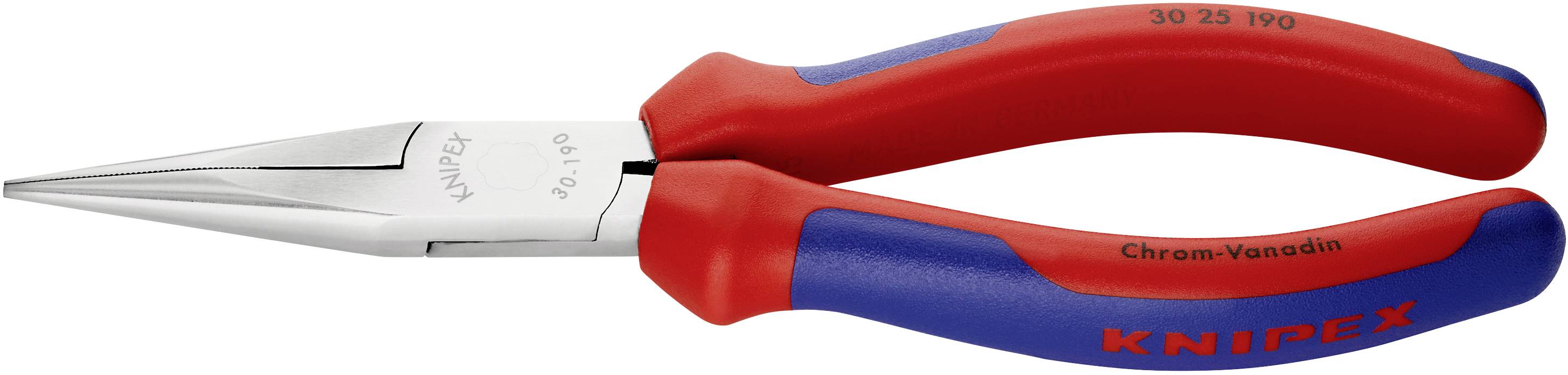 Knipex 30 25 190 Werkstatt Flachrundzange Gerade Chrom-Vanadium Elektrostahl 190mm