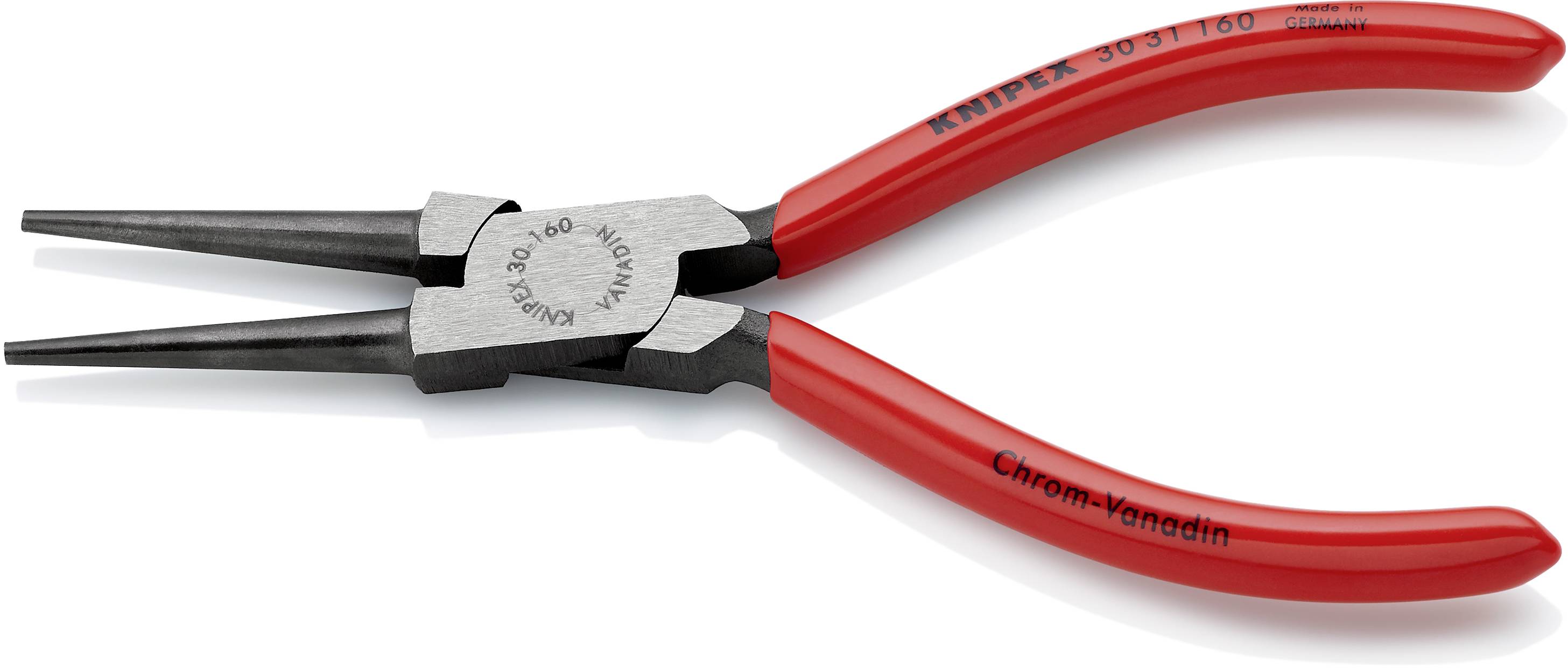Knipex 30 31 160 Elektronik- u. Feinmechanik Rundzange Gerade Chrom-Vanadium Elektrostahl 160 mm