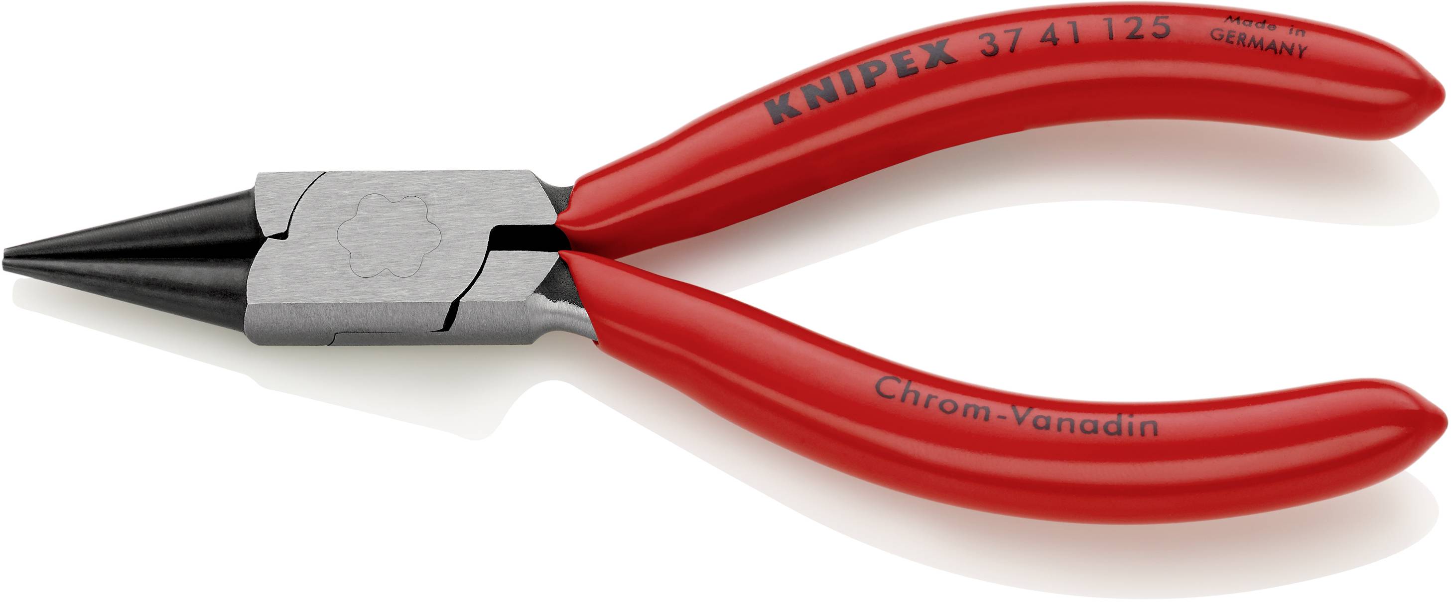 Knipex 37 41 125 Elektronik- u. Feinmechanik Rundzange Gerade Werkzeugstahl 125 mm