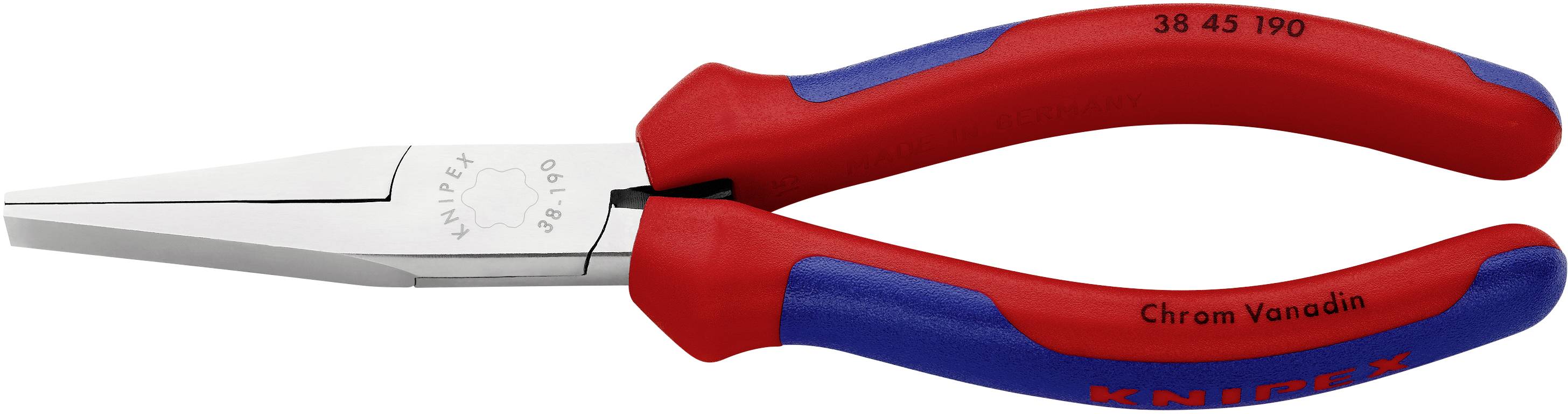 Knipex 38 45 190 Elektronik- u. Feinmechanik Flachzange Gerade Vanadium Elektrostahl 190mm