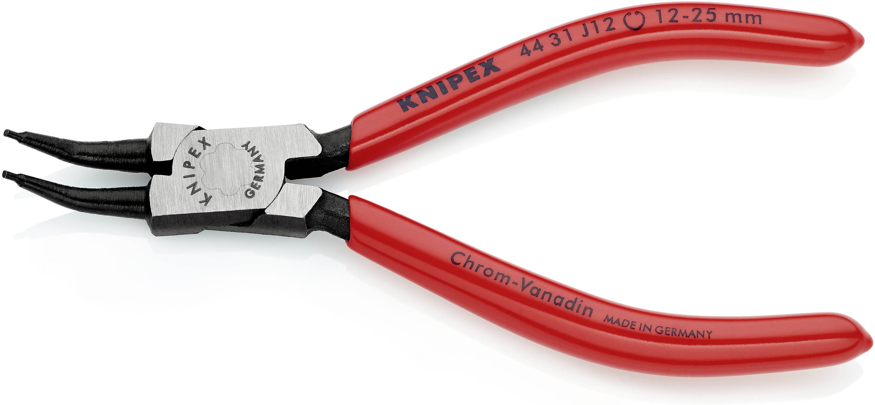 Knipex 44 31 J12 Seegeringzange Passend für (Seegeringzangen) Innenringe 12-25mm Spitzenform (Details) abgewinkelt 45°