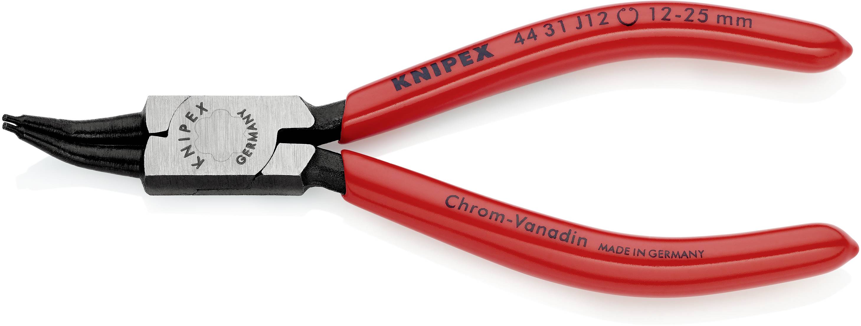Knipex 44 31 J12 Seegeringzange Passend für (Seegeringzangen) Innenringe 12-25 mm Spitzenform (Details) abgewinkelt 45°