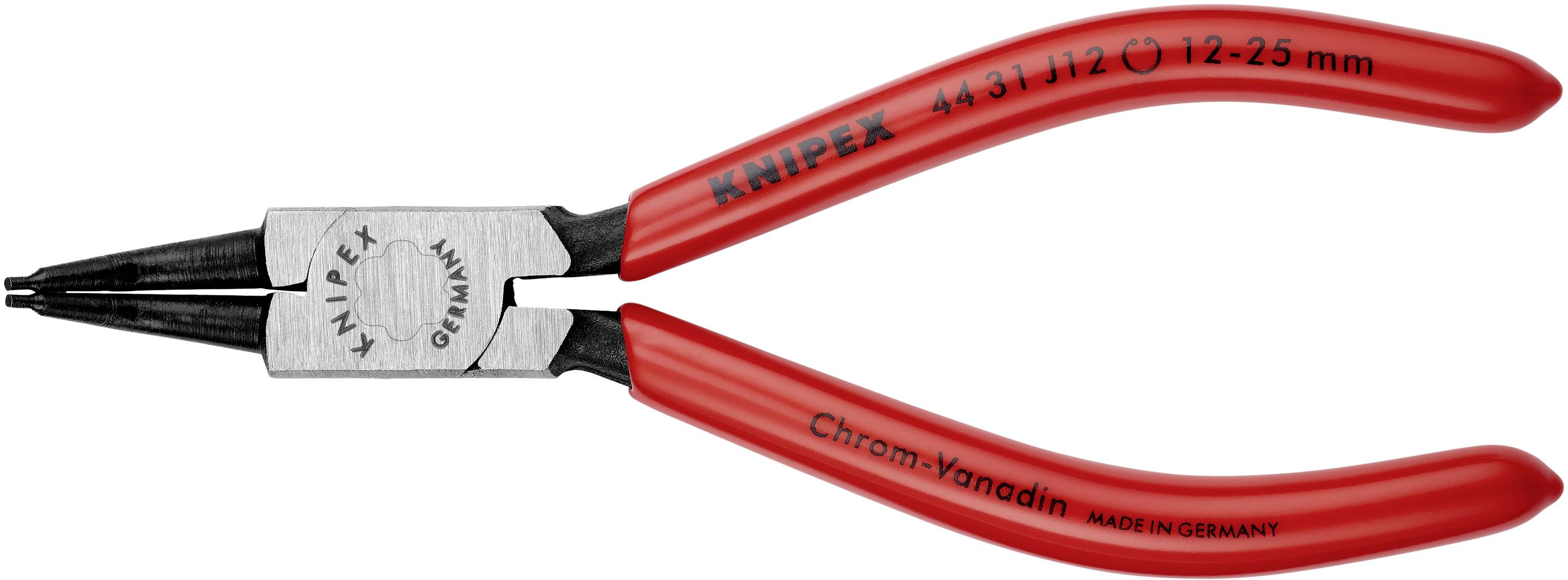 Knipex 44 31 J12 Seegeringzange Passend für (Seegeringzangen) Innenringe 12-25 mm Spitzenform (Details) abgewinkelt 45°
