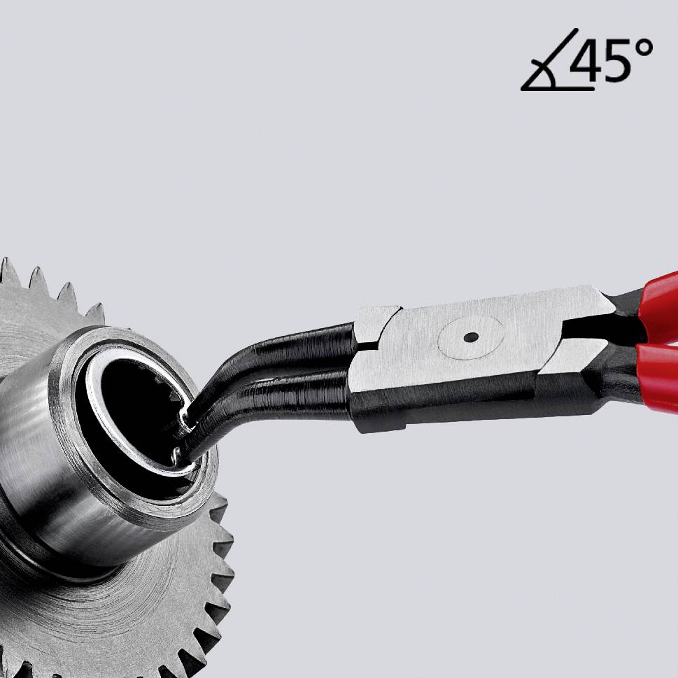 Knipex 44 31 J22 Seegeringzange Passend für (Seegeringzangen) Innenringe 19-60 mm Spitzenform (Details) abgewinkelt 45°