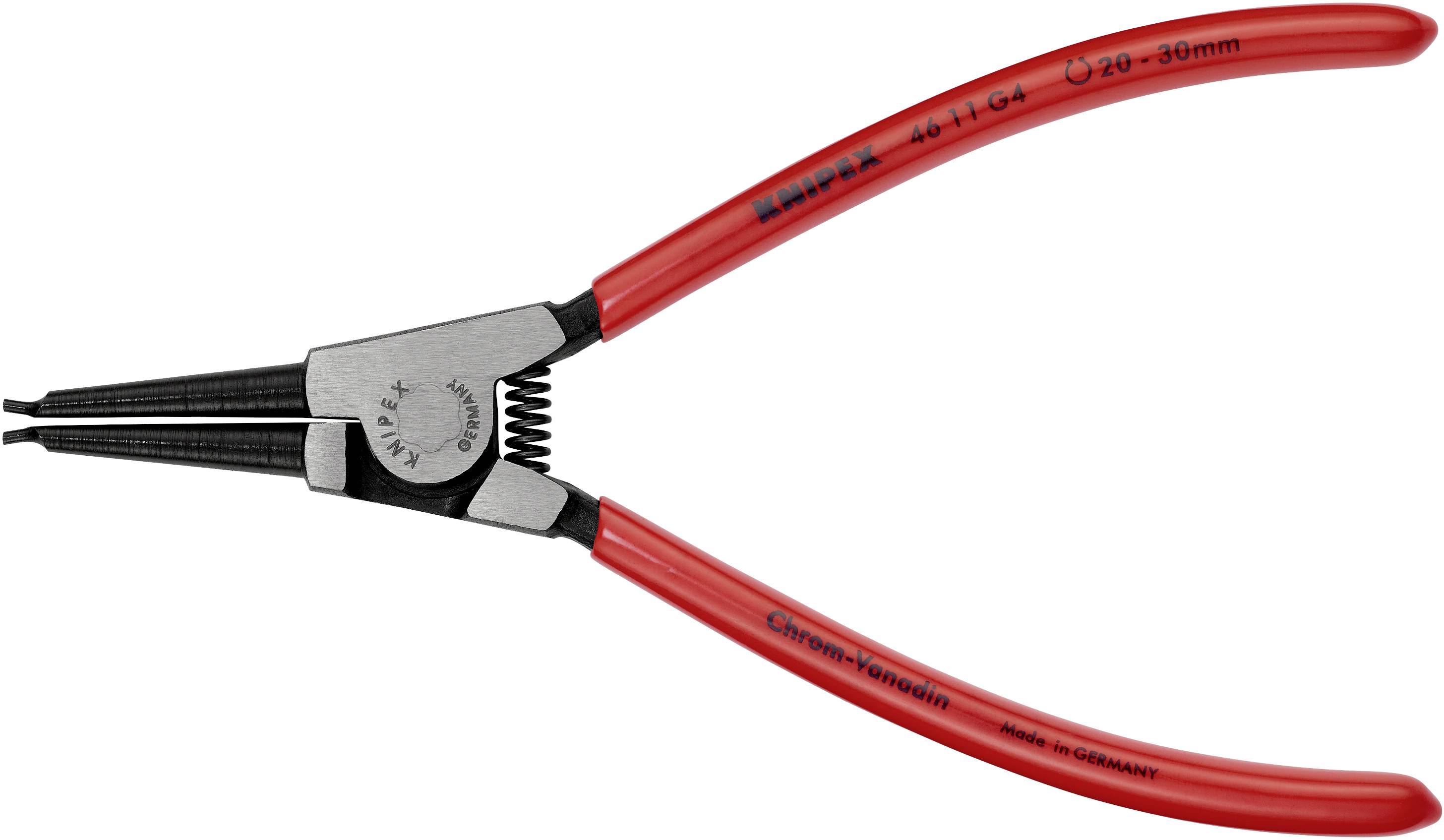 Knipex 46 11 G4 Seegeringzange Passend für (Seegeringzangen) Außenringe 20-30mm Spitzenform (Details) gerade