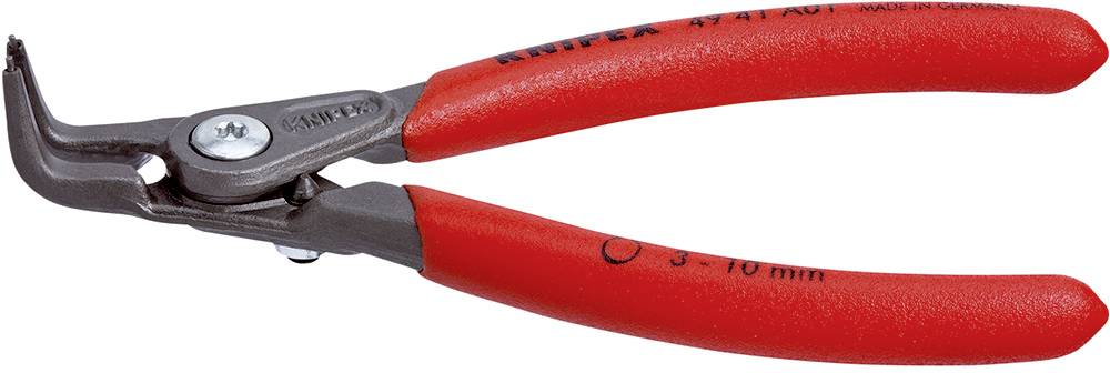 Knipex 49 41 A01 Seegeringzange Passend für (Seegeringzangen) Außenringe 3-10mm Spitzenform (Details) abgewinkelt 90°, gerade