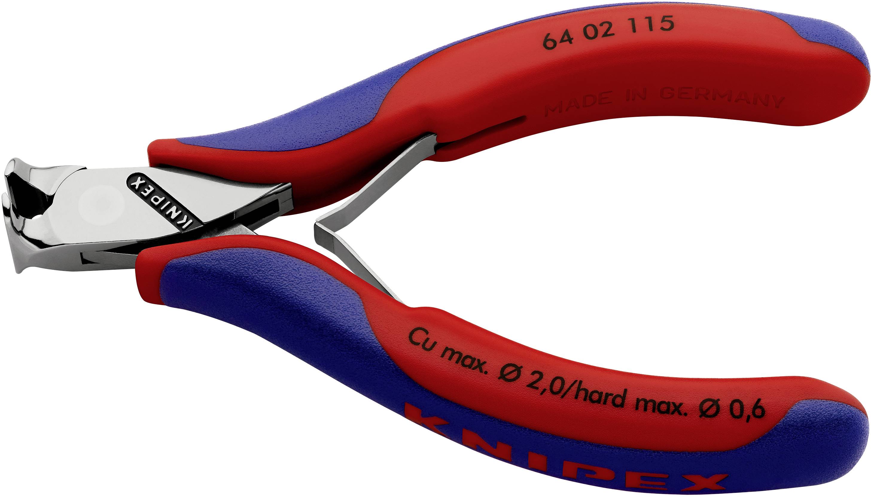 Knipex 64 02 115 Elektronik- u. Feinmechanik Vornschneider mit Facette 115 mm