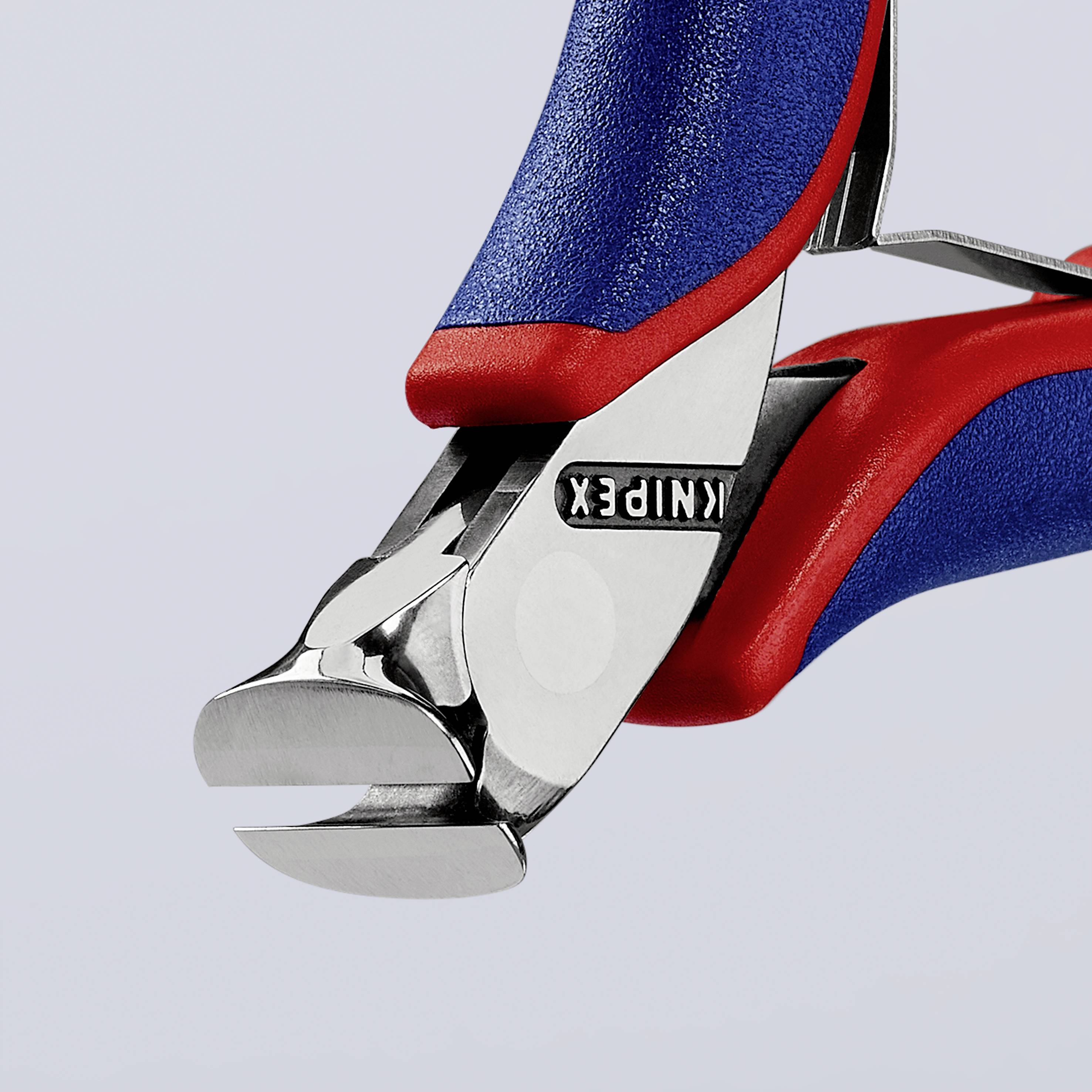 Knipex 64 12 115 Elektronik- u. Feinmechanik Vornschneider mit Facette 115mm