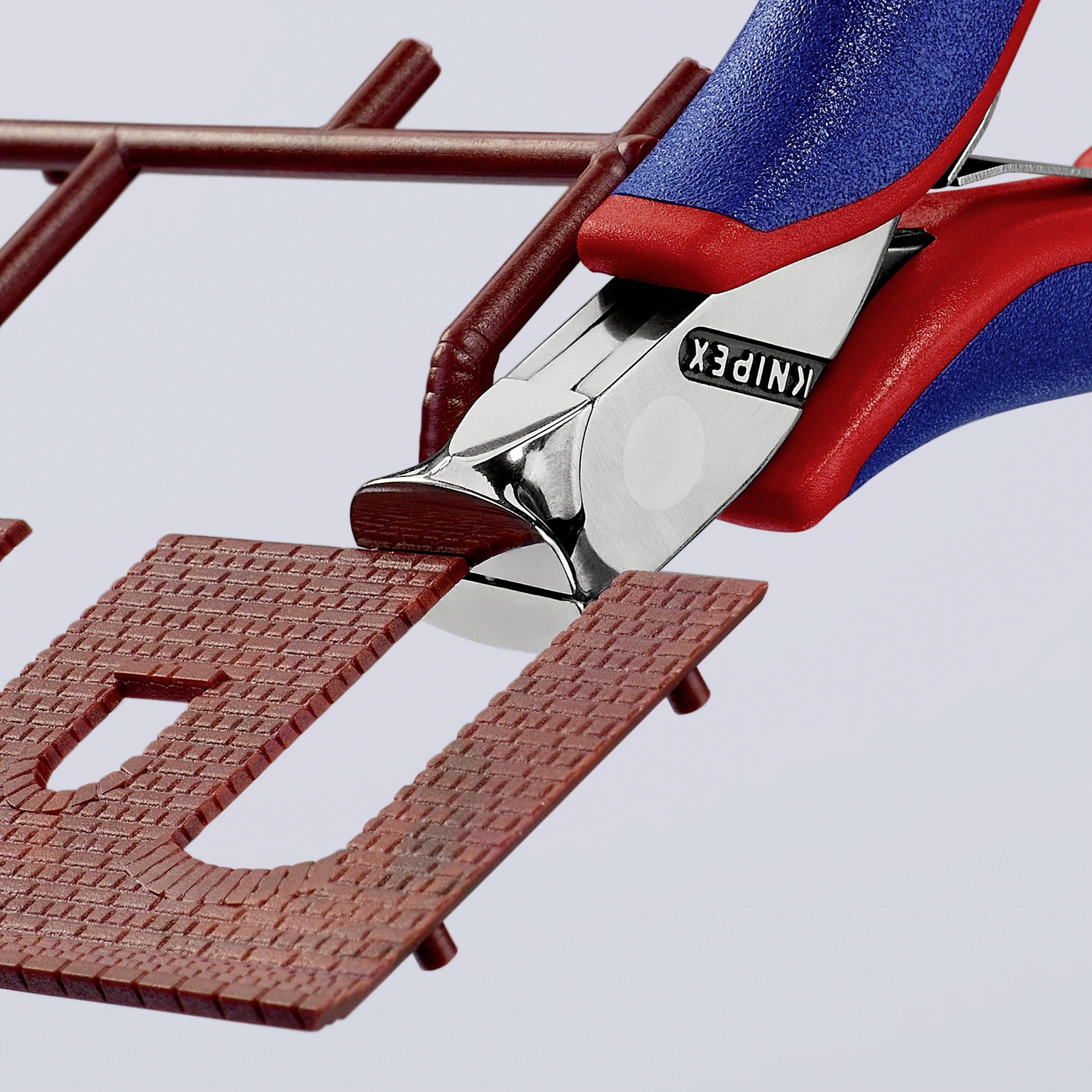 Knipex 64 12 115 Elektronik- u. Feinmechanik Vornschneider mit Facette 115mm