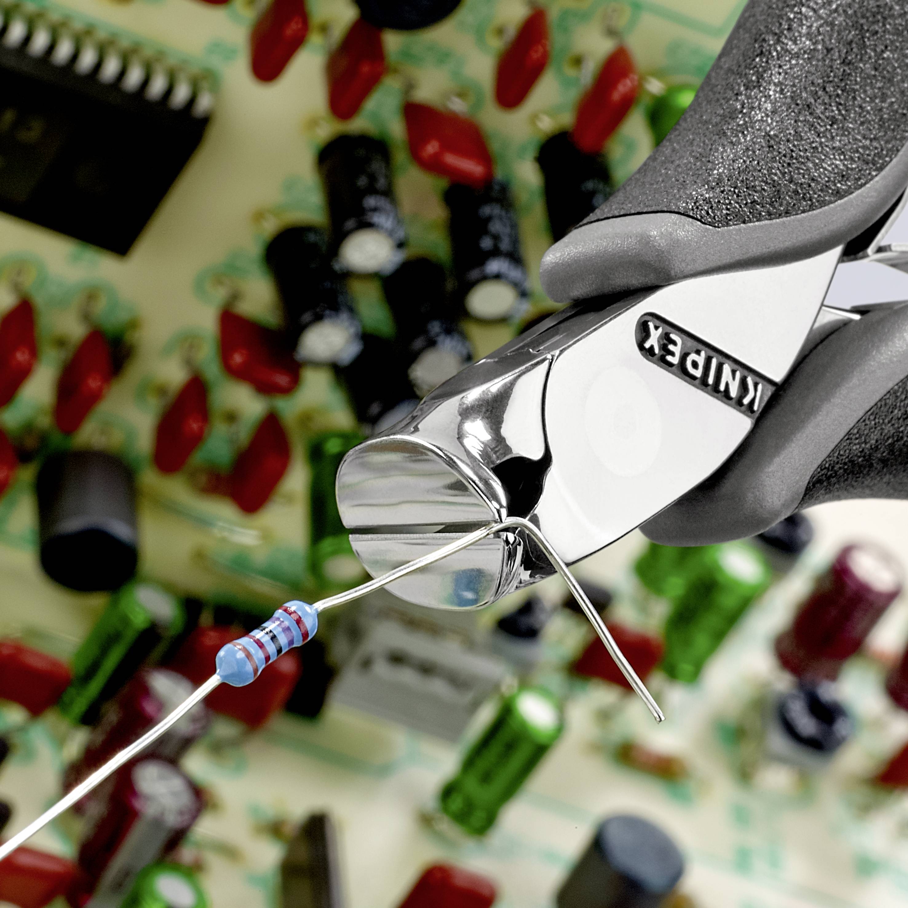 Knipex 64 32 120 ESD Elektronik- u. Feinmechanik Vornschneider mit Facette 120 mm