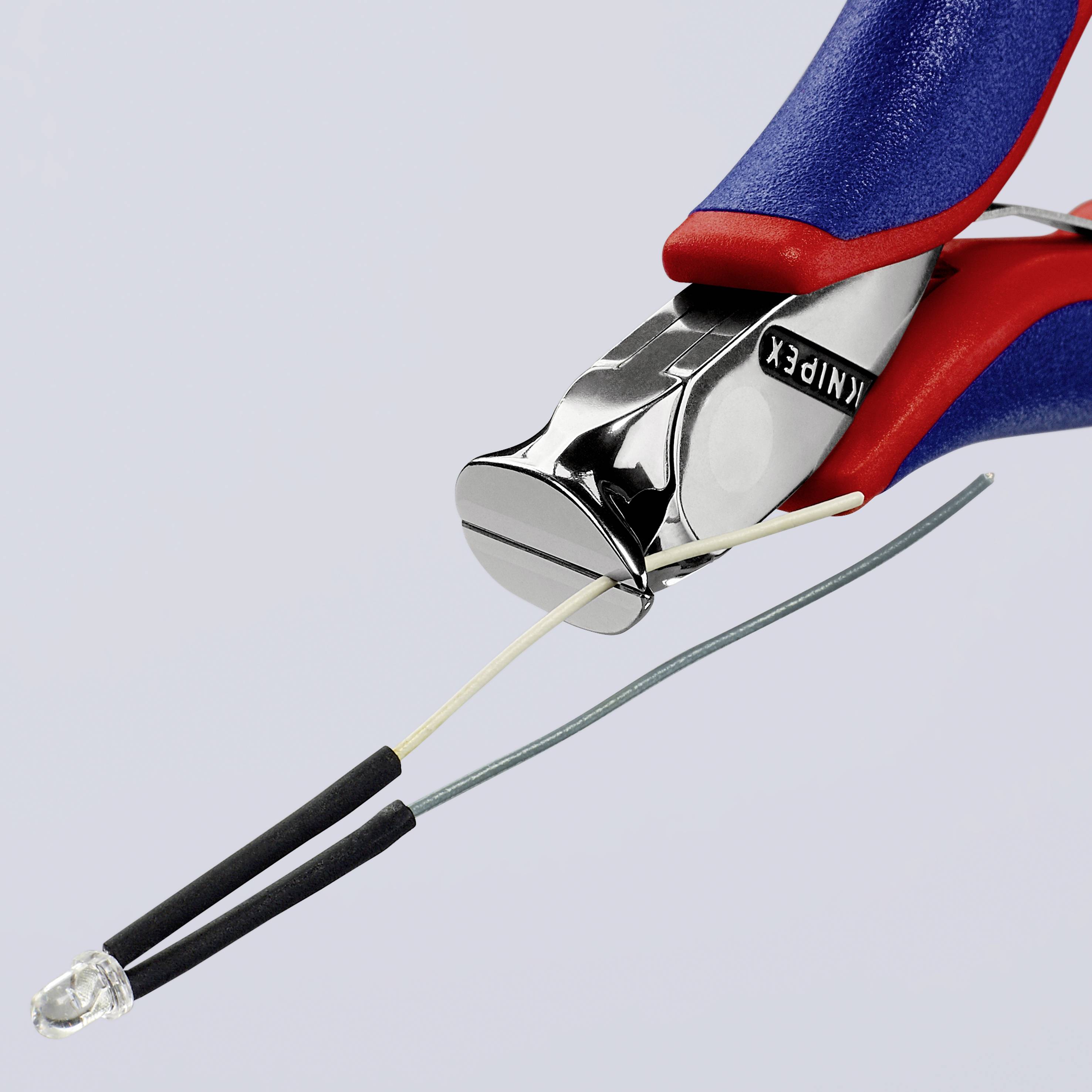 Knipex 64 32 120 Elektronik- u. Feinmechanik Vornschneider mit Facette 120mm